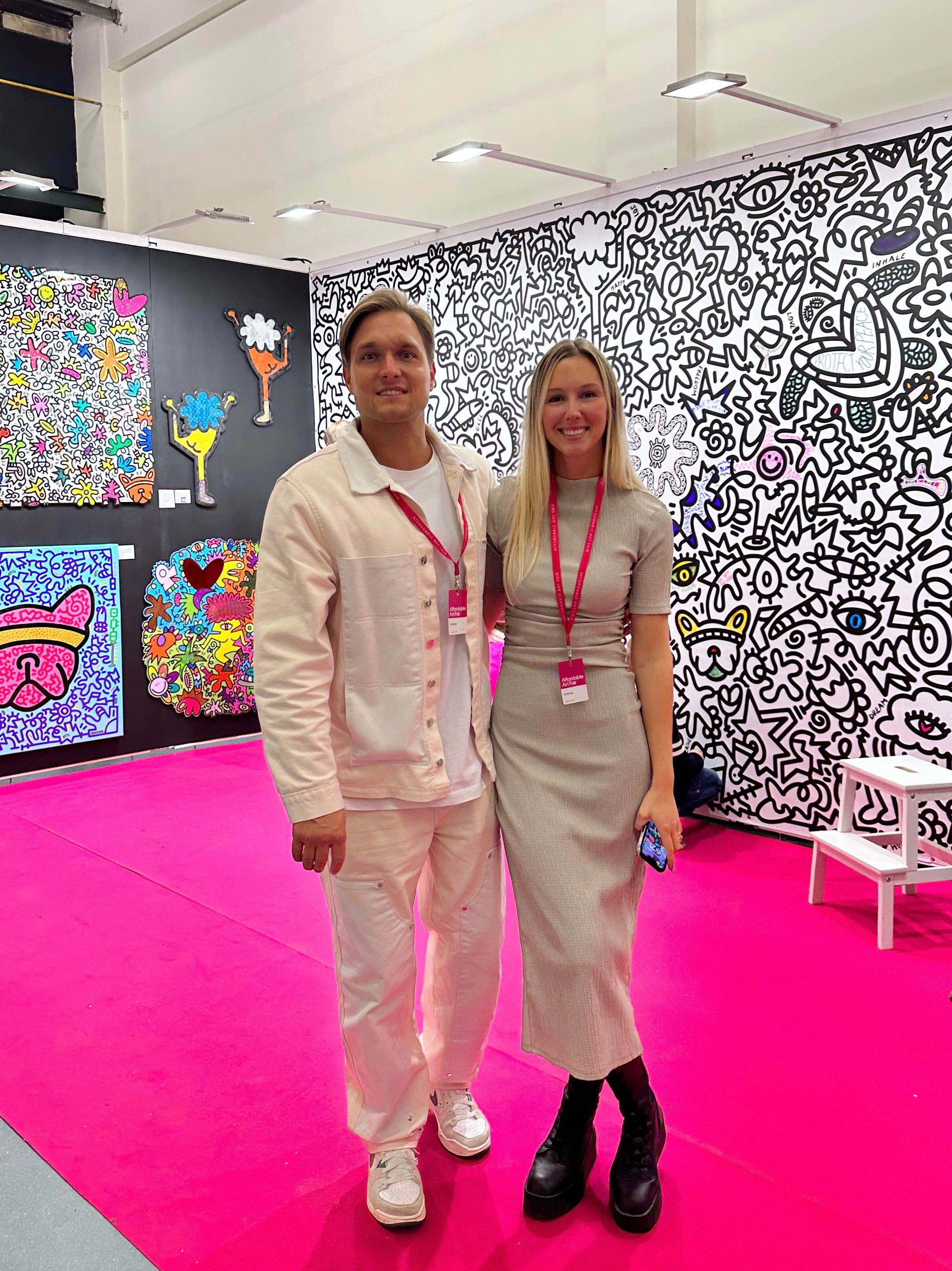 ART GALLERY paint peinture doodle Keith haring contemporain pop art deco amsterdam affordable art fair