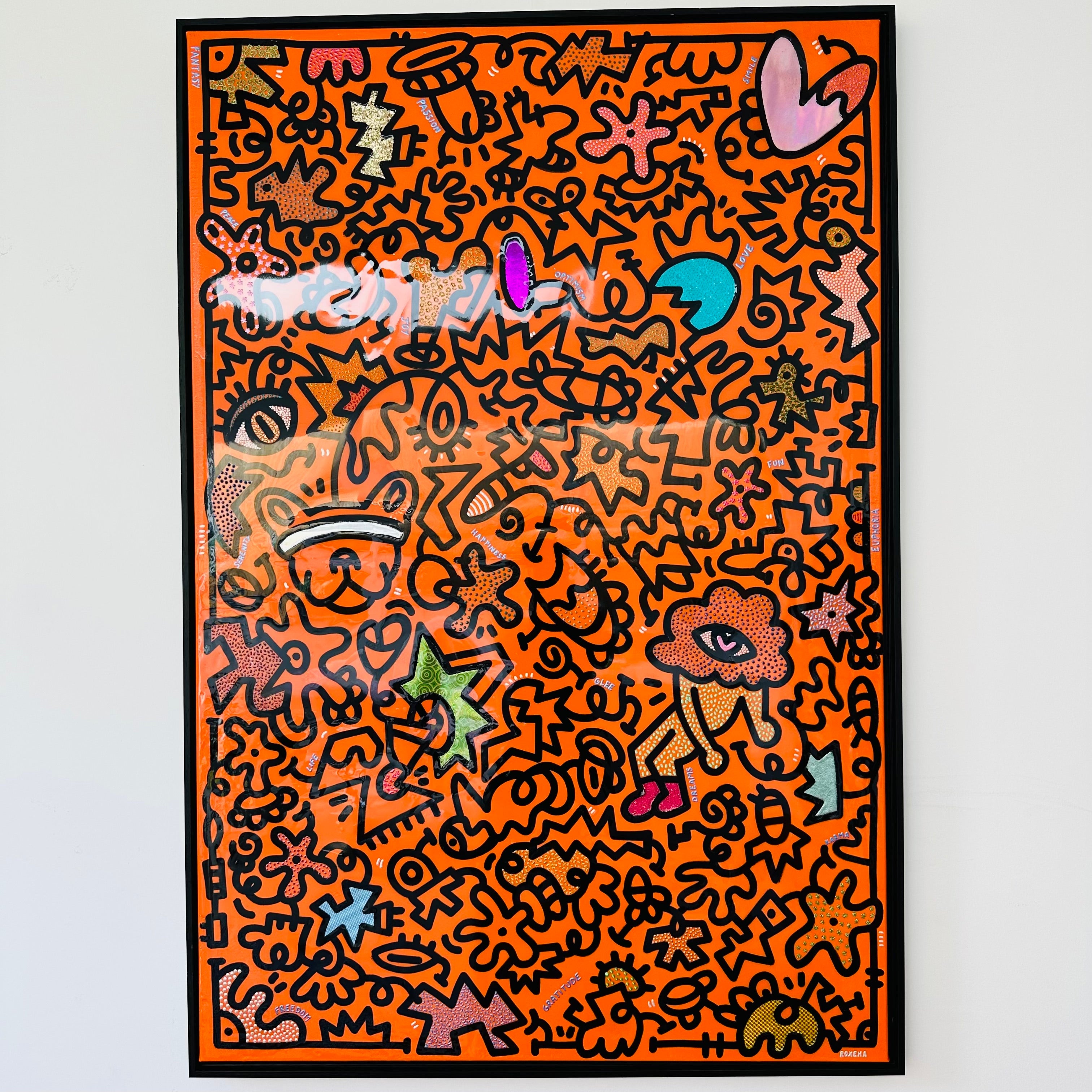 tableau pop art deco intérieure interior expo peintre belge artiste belge decoration original peinture Keith haring peps good vibes decoratie belgique Bruxelles Brussel print gallery popart epoxy résine resin contemporain contemporary abstract abstrait kunst kunstenaar belg Belgium Belgian artist design galerie galerij affordable art fair Brussels aaf doodle