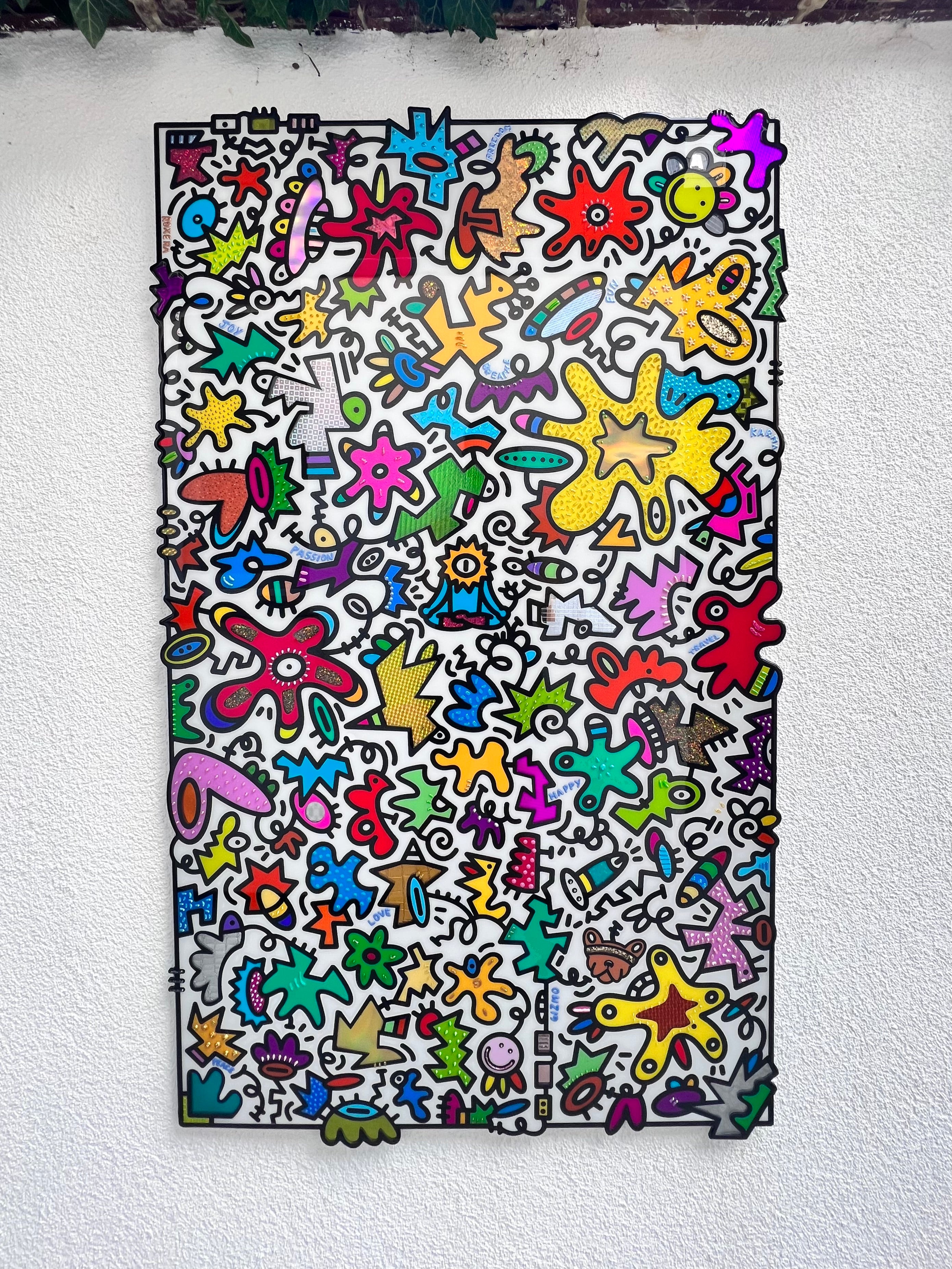 tableau pop art deco intérieure interior expo peintre belge artiste belge decoration original peinture Keith haring peps good vibes decoratie belgique Bruxelles Brussel print gallery popart epoxy résine resin contemporain contemporary abstract abstrait kunst kunstenaar belg Belgium Belgian artist design galerie galerij affordable art fair Brussels aaf doodle