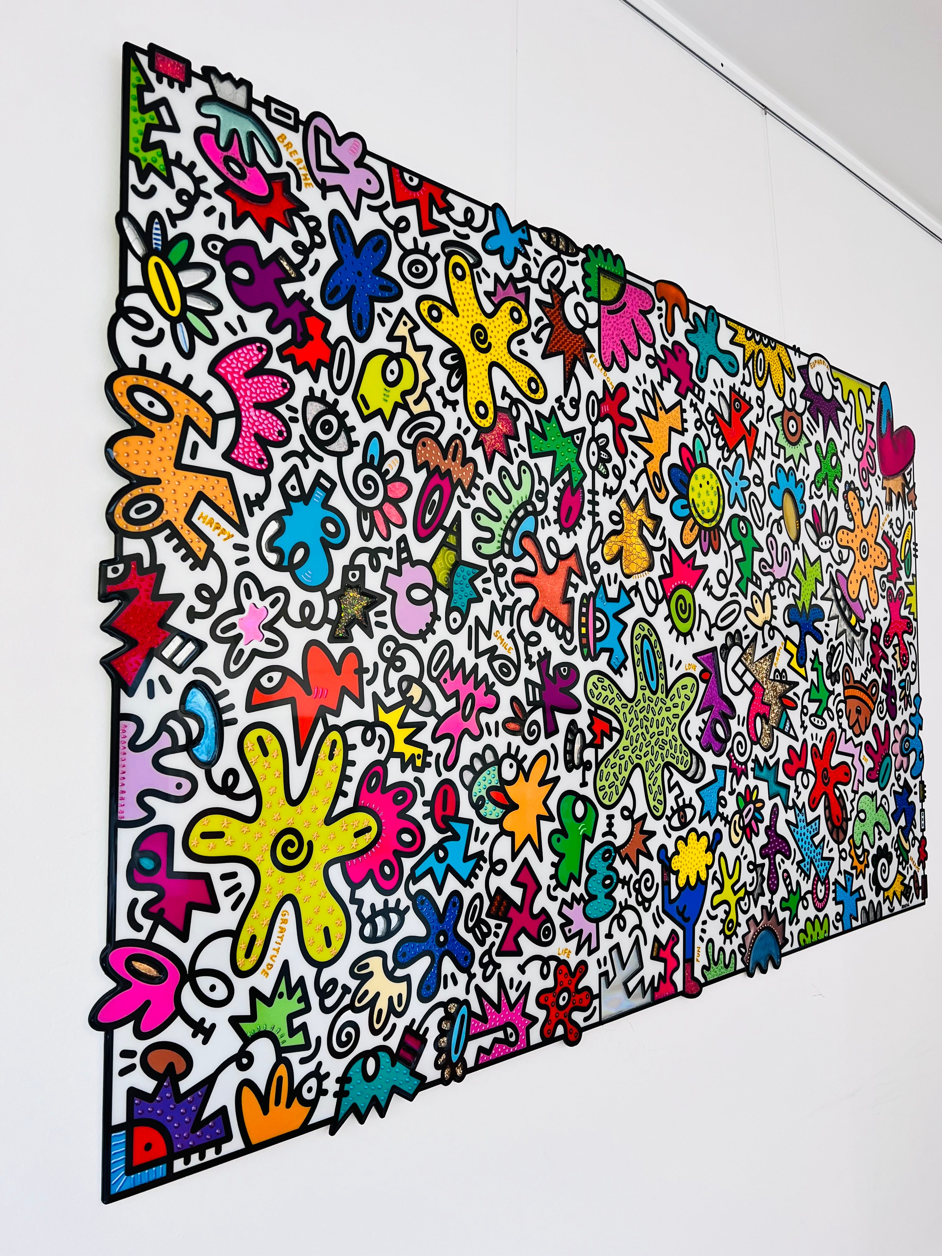 tableau pop art deco intérieure interior expo peintre belge artiste belge decoration original peinture Keith haring peps good vibes decoratie belgique Bruxelles Brussel print gallery popart epoxy résine resin contemporain contemporary abstract abstrait kunst kunstenaar belg Belgium Belgian artist design galerie galerij affordable art fair Brussels aaf doodle frenchie French bulldog