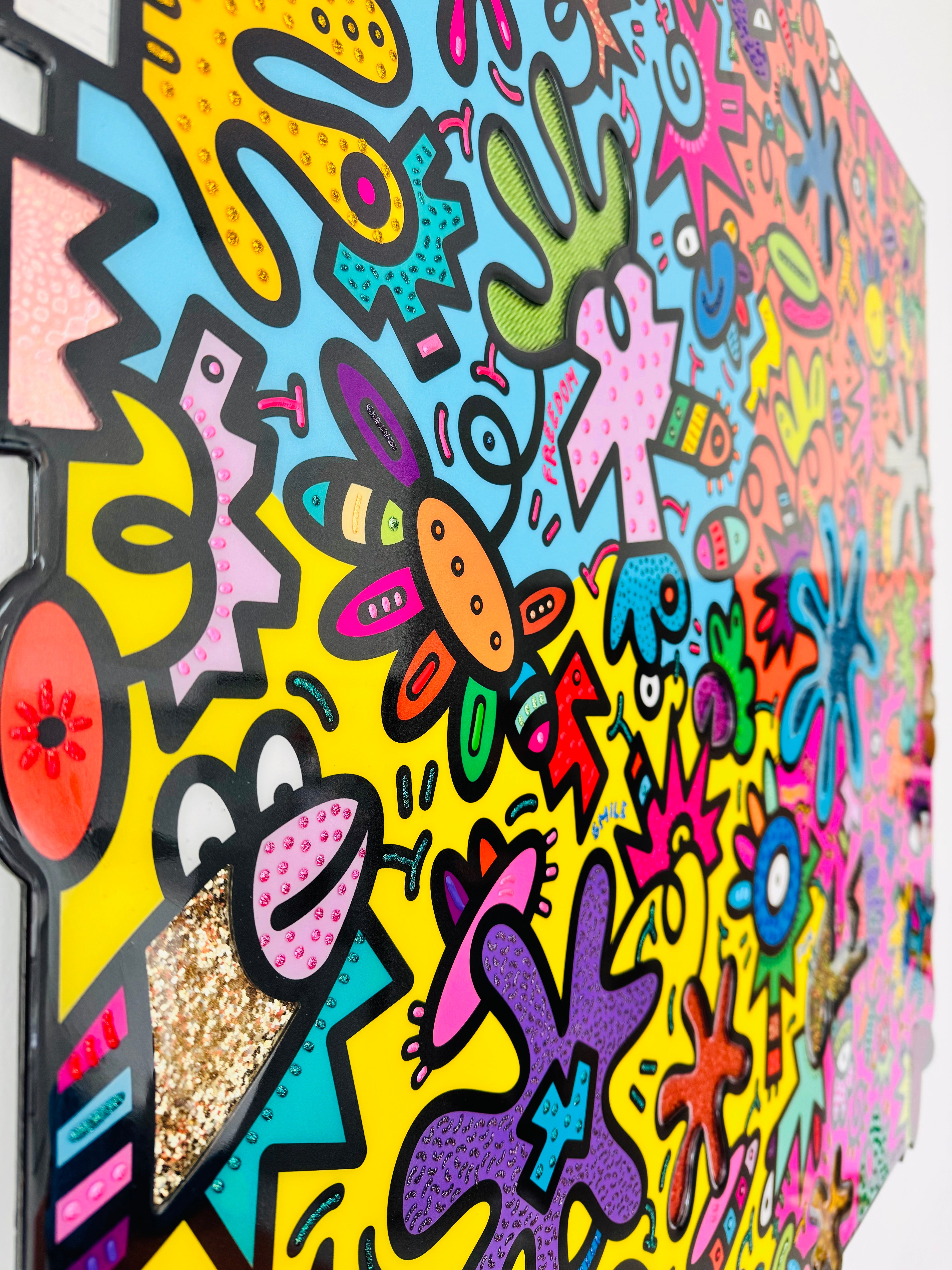 tableau pop art deco intérieure interior expo peintre belge artiste belge decoration original peinture Keith haring peps good vibes decoratie belgique Bruxelles Brussel print gallery popart epoxy résine resin contemporain contemporary abstract abstrait kunst kunstenaar belg Belgium Belgian artist design galerie galerij