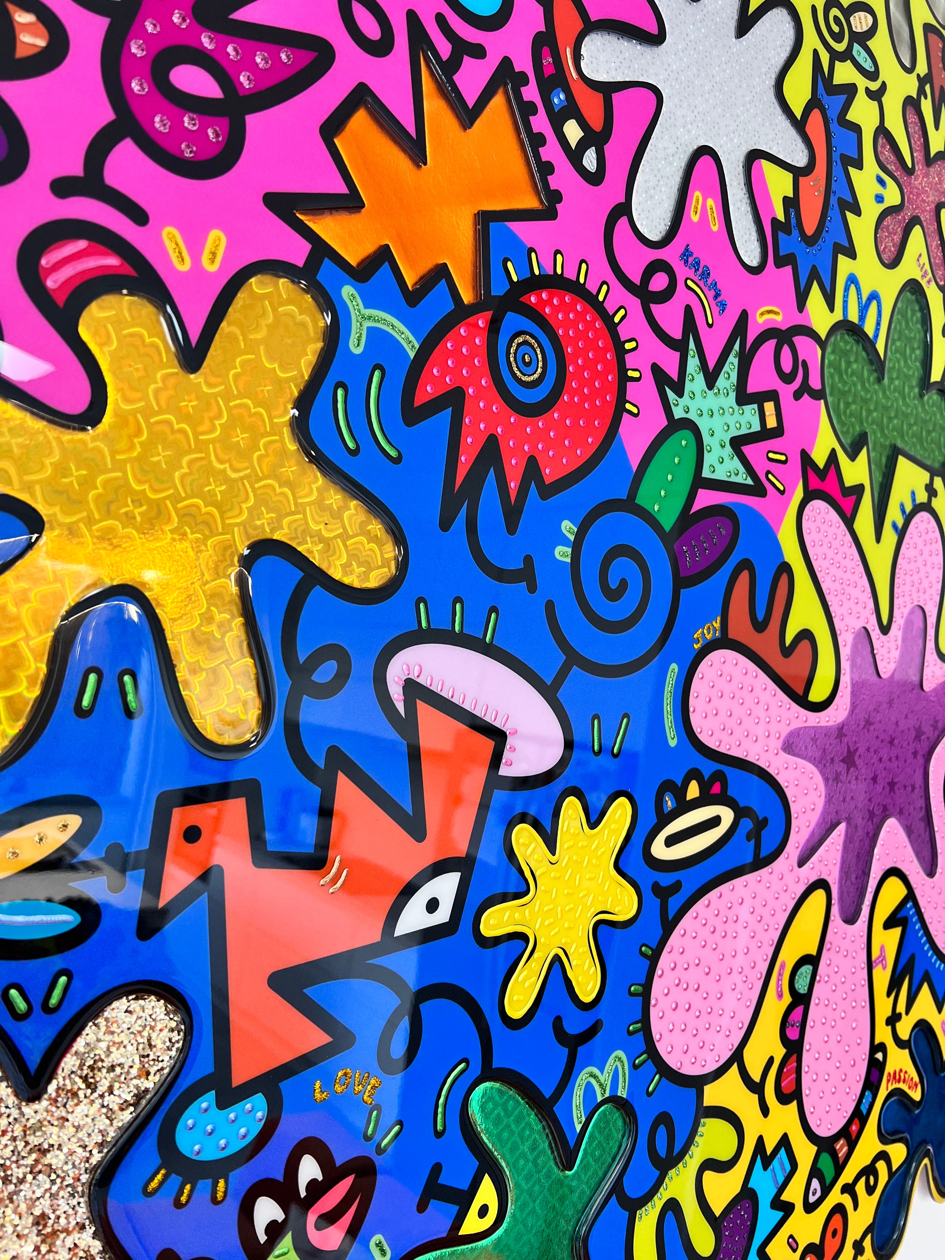 tableau pop art deco intérieure interior expo peintre belge artiste belge decoration original peinture Keith haring peps good vibes decoratie belgique Bruxelles Brussel print gallery popart epoxy résine resin contemporain contemporary abstract abstrait kunst kunstenaar belg Belgium Belgian artist design galerie galerij affordable art fair Brussels aaf doodle frenchie French bulldog