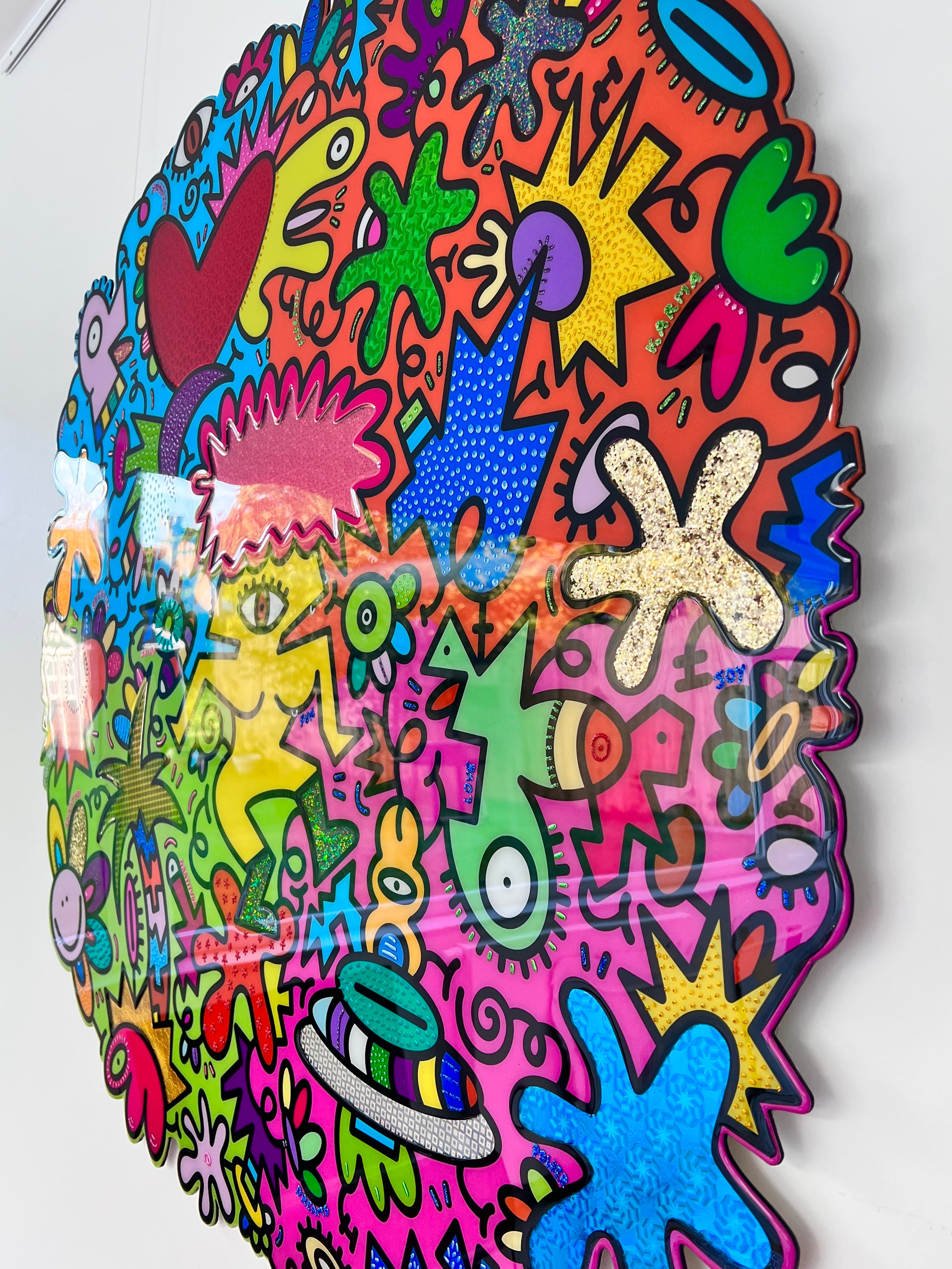 tableau pop art deco intérieure interior expo peintre belge artiste belge decoration original peinture Keith haring peps good vibes decoratie belgique Bruxelles Brussel print gallery popart epoxy résine resin contemporain contemporary abstract abstrait kunst kunstenaar belg Belgium Belgian artist design galerie galerij affordable art fair Brussels aaf doodle frenchie French bulldog