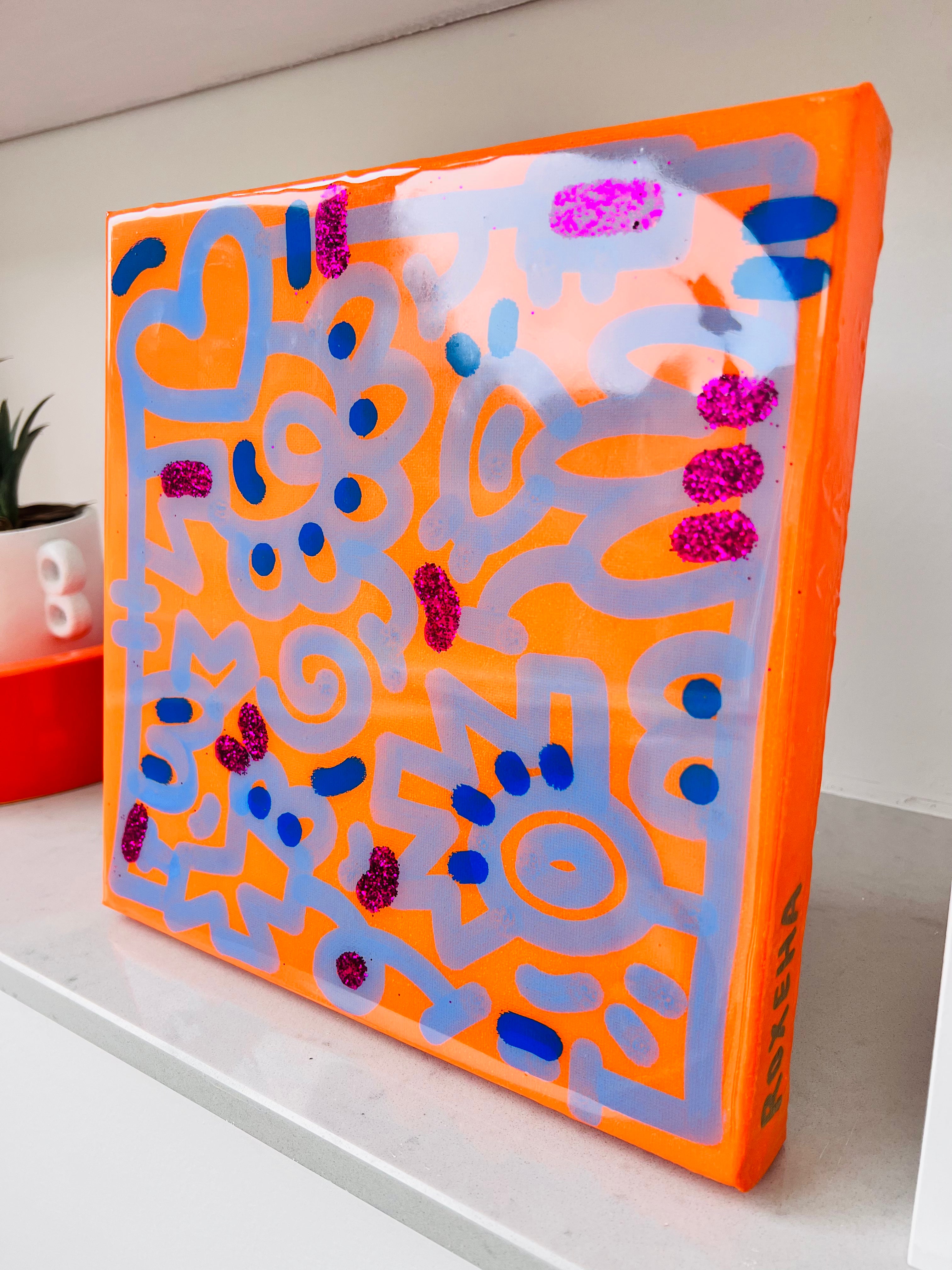 tableau pop art deco intérieure interior expo peintre belge artiste belge decoration original peinture Keith haring peps good vibes decoratie belgique Bruxelles Brussel print gallery popart epoxy résine resin contemporain contemporary abstract abstrait kunst kunstenaar belg Belgium Belgian artist design galerie galerij affordable art fair Brussels aaf doodle frenchie French bulldog
