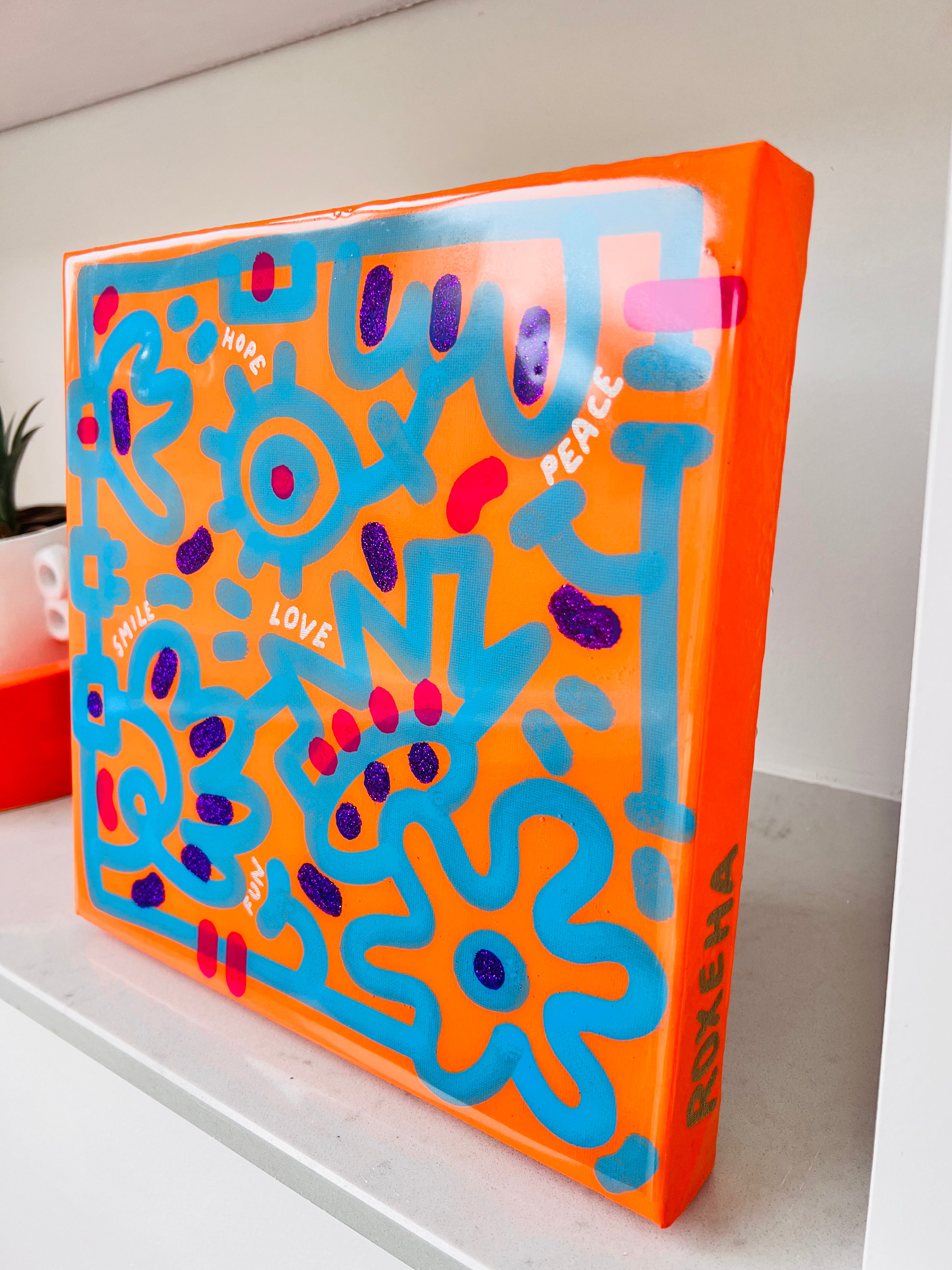 tableau pop art deco intérieure interior expo peintre belge artiste belge decoration original peinture Keith haring peps good vibes decoratie belgique Bruxelles Brussel print gallery popart epoxy résine resin contemporain contemporary abstract abstrait kunst kunstenaar belg Belgium Belgian artist design galerie galerij affordable art fair Brussels aaf doodle frenchie French bulldog
