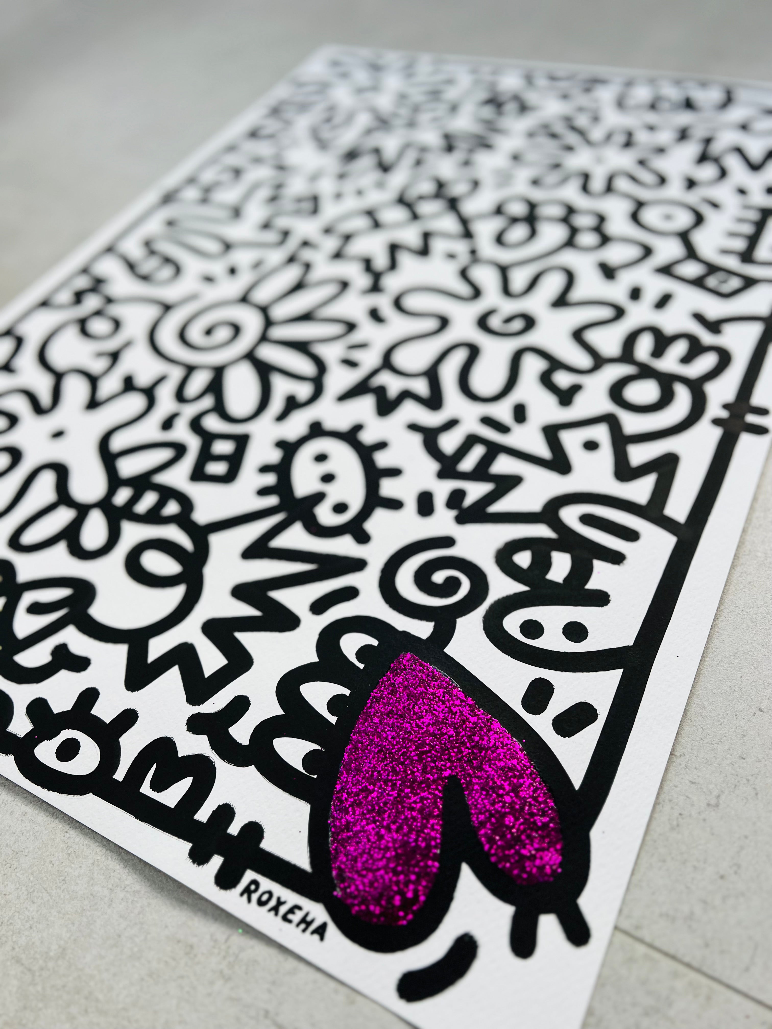 tableau pop art deco intérieure interior expo peintre belge artiste belge decoration original peinture Keith haring peps good vibes decoratie belgique Bruxelles Brussel print gallery popart epoxy résine resin contemporain contemporary abstract abstrait kunst kunstenaar belg Belgium Belgian artist design galerie galerij affordable art fair Brussels aaf doodle frenchie French bulldog ORIGINAL DRAWING