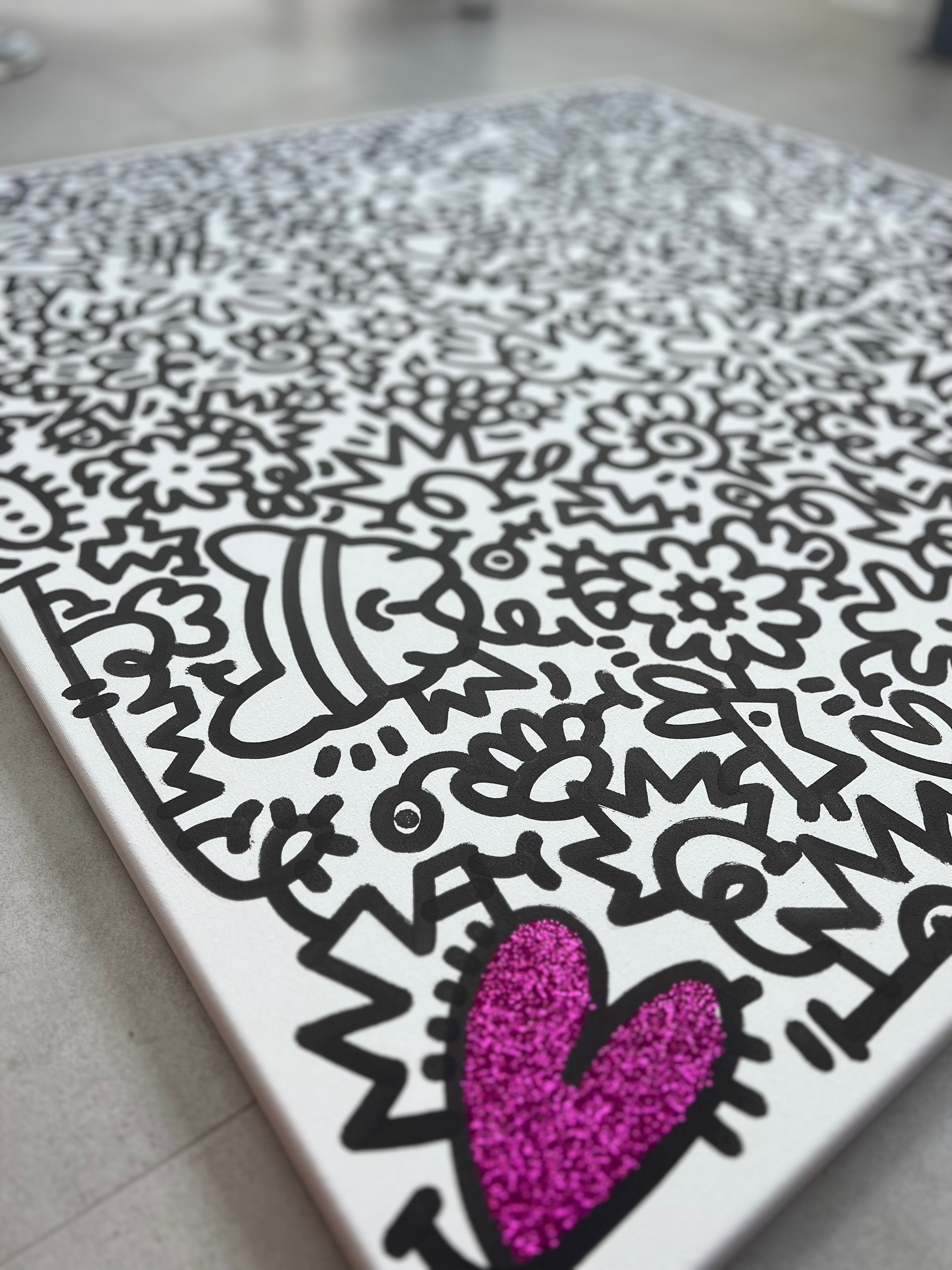 tableau pop art deco intérieure interior expo peintre belge artiste belge decoration original peinture Keith haring peps good vibes decoratie belgique Bruxelles Brussel print gallery popart epoxy résine resin contemporain contemporary abstract abstrait kunst kunstenaar belg Belgium Belgian artist design galerie galerij affordable art fair Brussels aaf doodle frenchie French bulldog