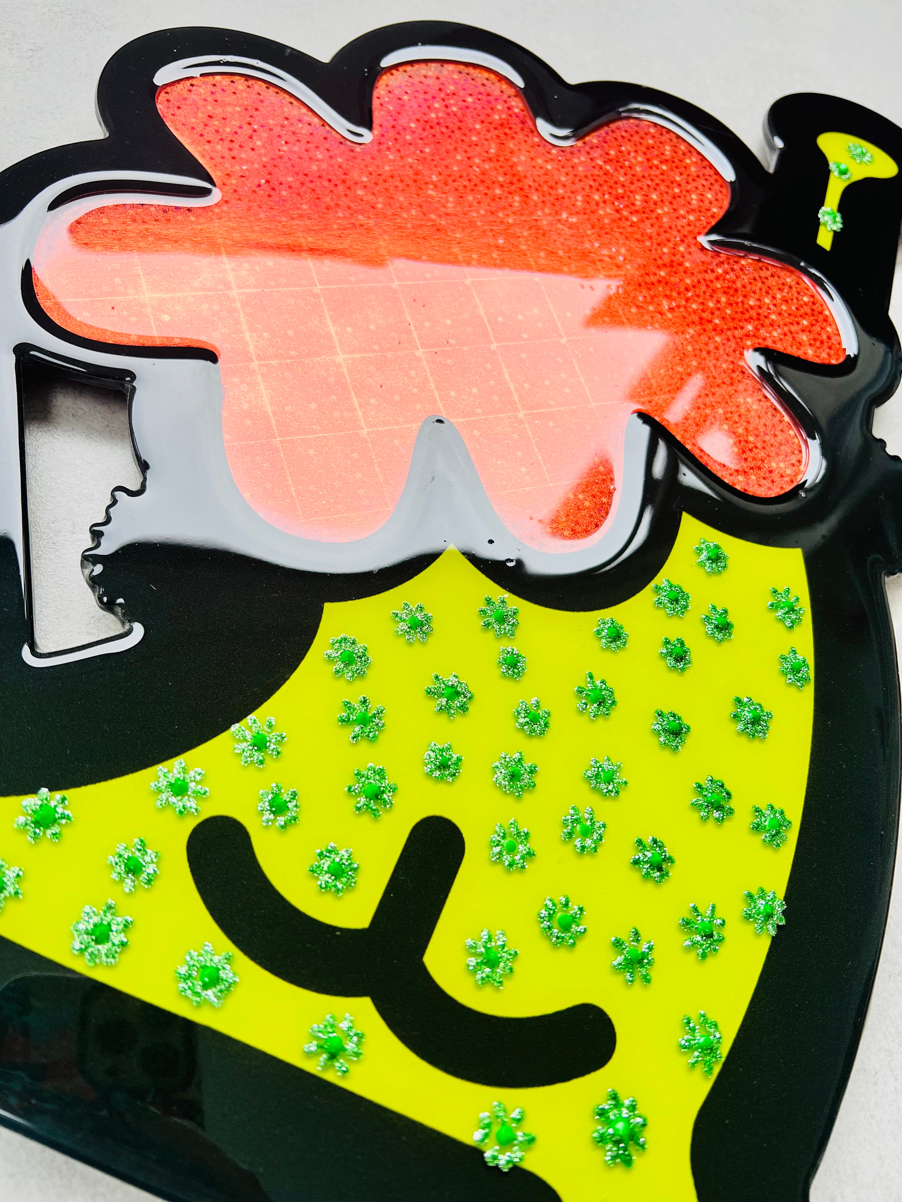 tableau artwork pop art deco interior expo peintre belge artiste belge decoration original peinture Keith haring ROMERO BRITTO peps good vibes decoratie belgique Bruxelles Brussel print gallery popart epoxy résine resin contemporain contemporary abstract abstrait kunst kunstenaar Belgium artist design galerie galerij doodle frenchie French bulldog colors colours oeuvre