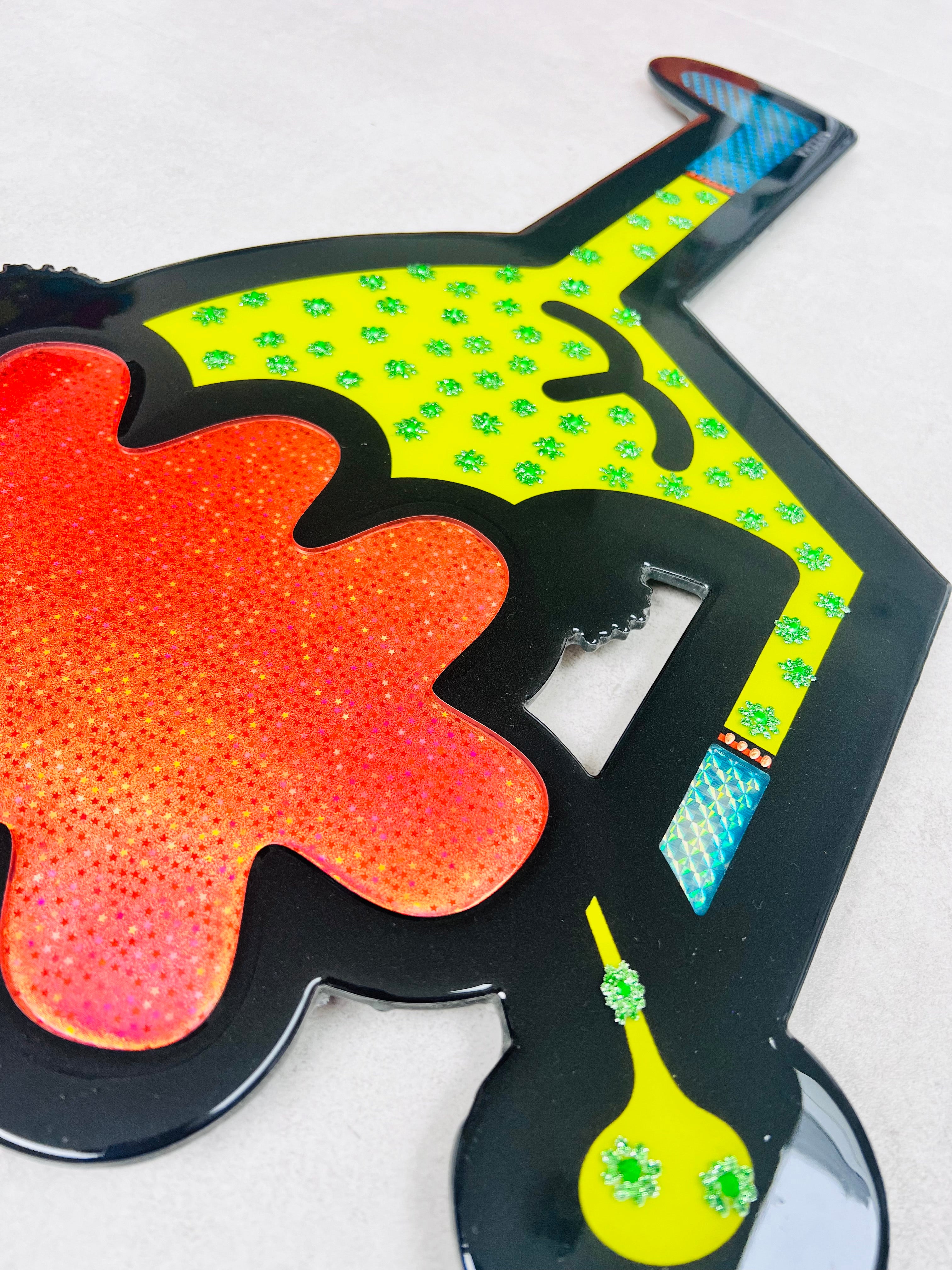 tableau artwork pop art deco interior expo peintre belge artiste belge decoration original peinture Keith haring ROMERO BRITTO peps good vibes decoratie belgique Bruxelles Brussel print gallery popart epoxy résine resin contemporain contemporary abstract abstrait kunst kunstenaar Belgium artist design galerie galerij doodle frenchie French bulldog colors colours oeuvre