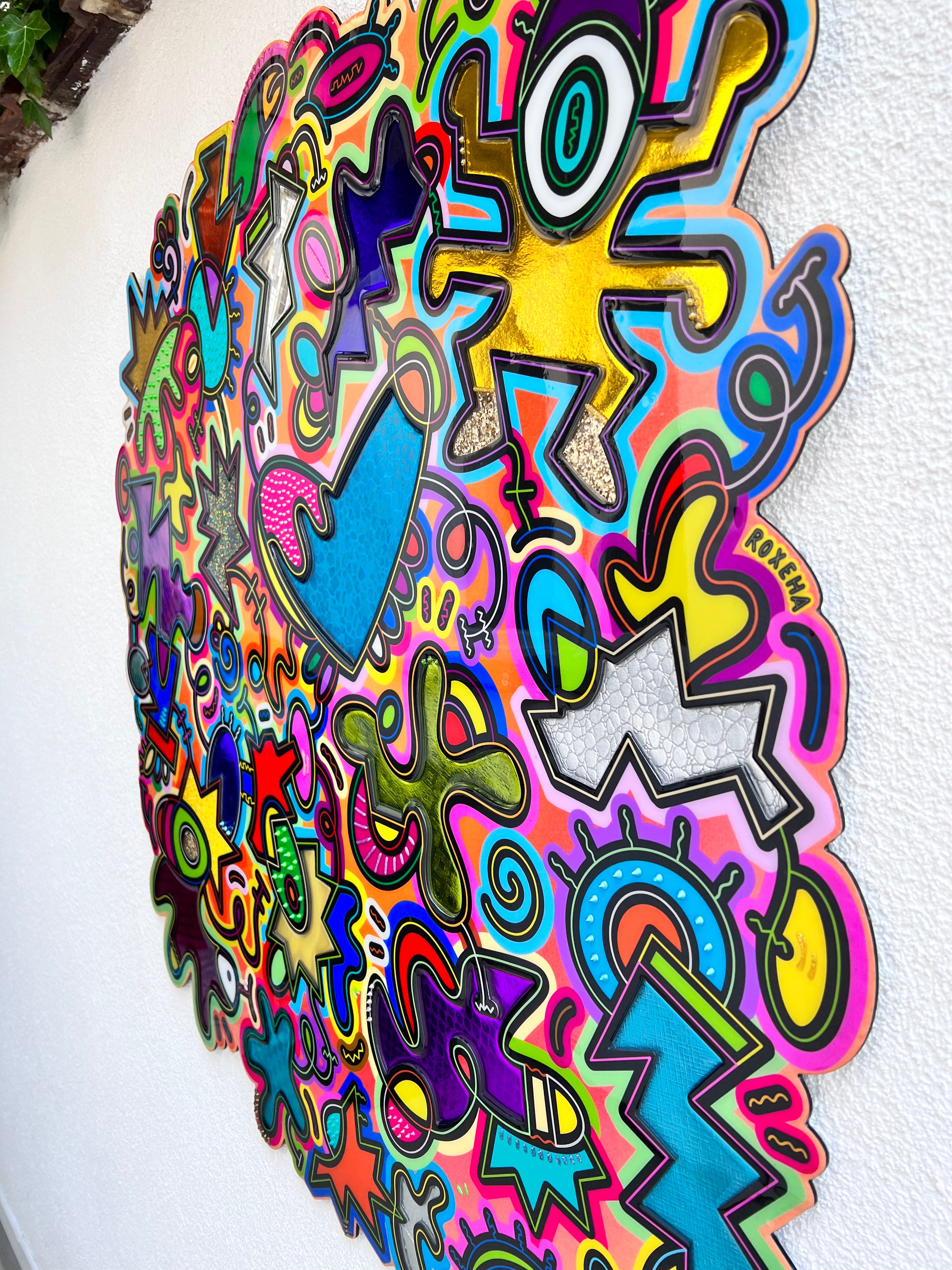 tableau pop art deco intérieure interior expo peintre belge artiste belge decoration original peinture Keith haring peps good vibes decoratie belgique Bruxelles Brussel print gallery popart epoxy résine resin contemporain contemporary abstract abstrait kunst kunstenaar belg Belgium Belgian artist design galerie galerij