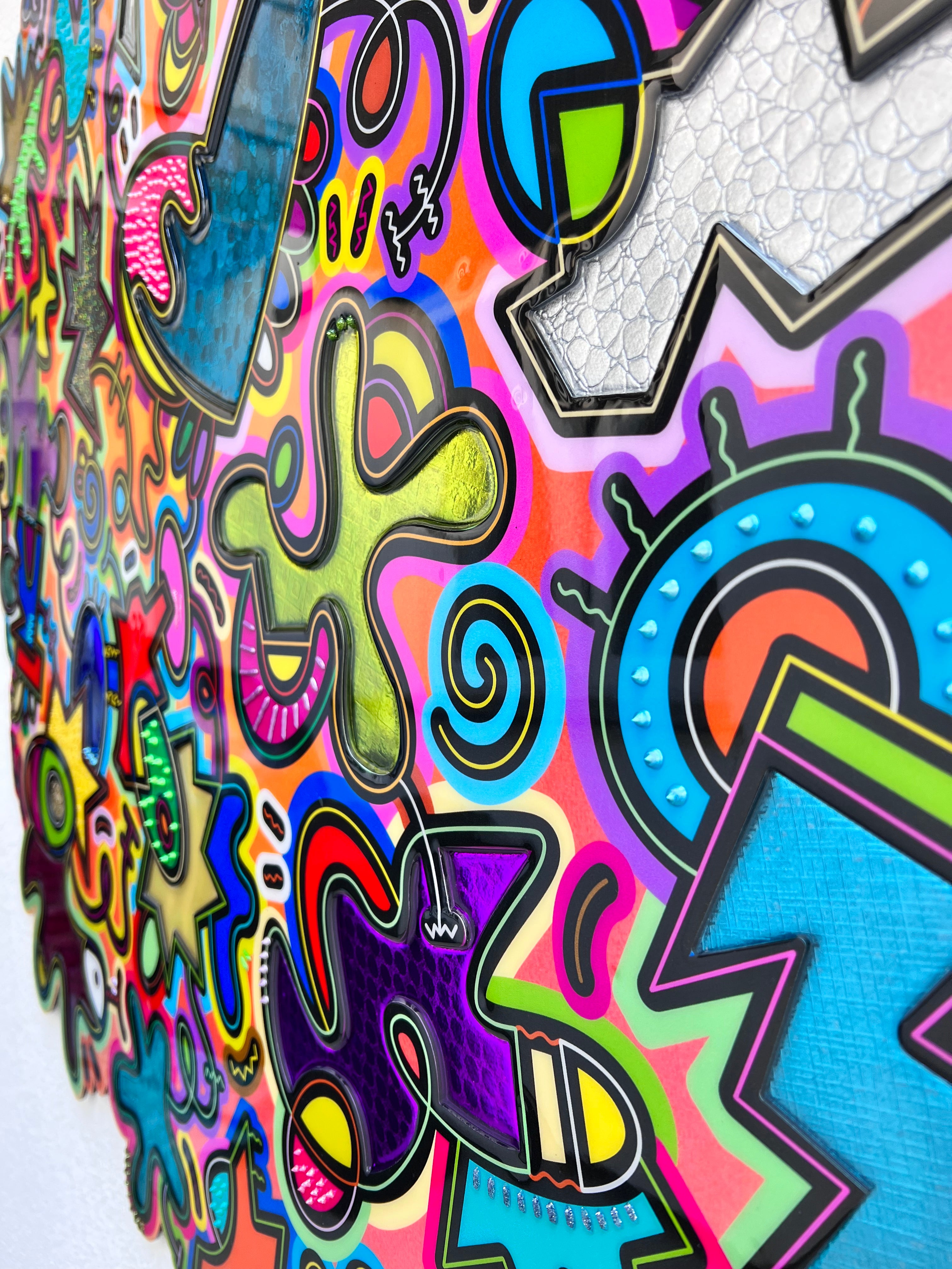 tableau pop art deco intérieure interior expo peintre belge artiste belge decoration original peinture Keith haring peps good vibes decoratie belgique Bruxelles Brussel print gallery popart epoxy résine resin contemporain contemporary abstract abstrait kunst kunstenaar belg Belgium Belgian artist design galerie galerij