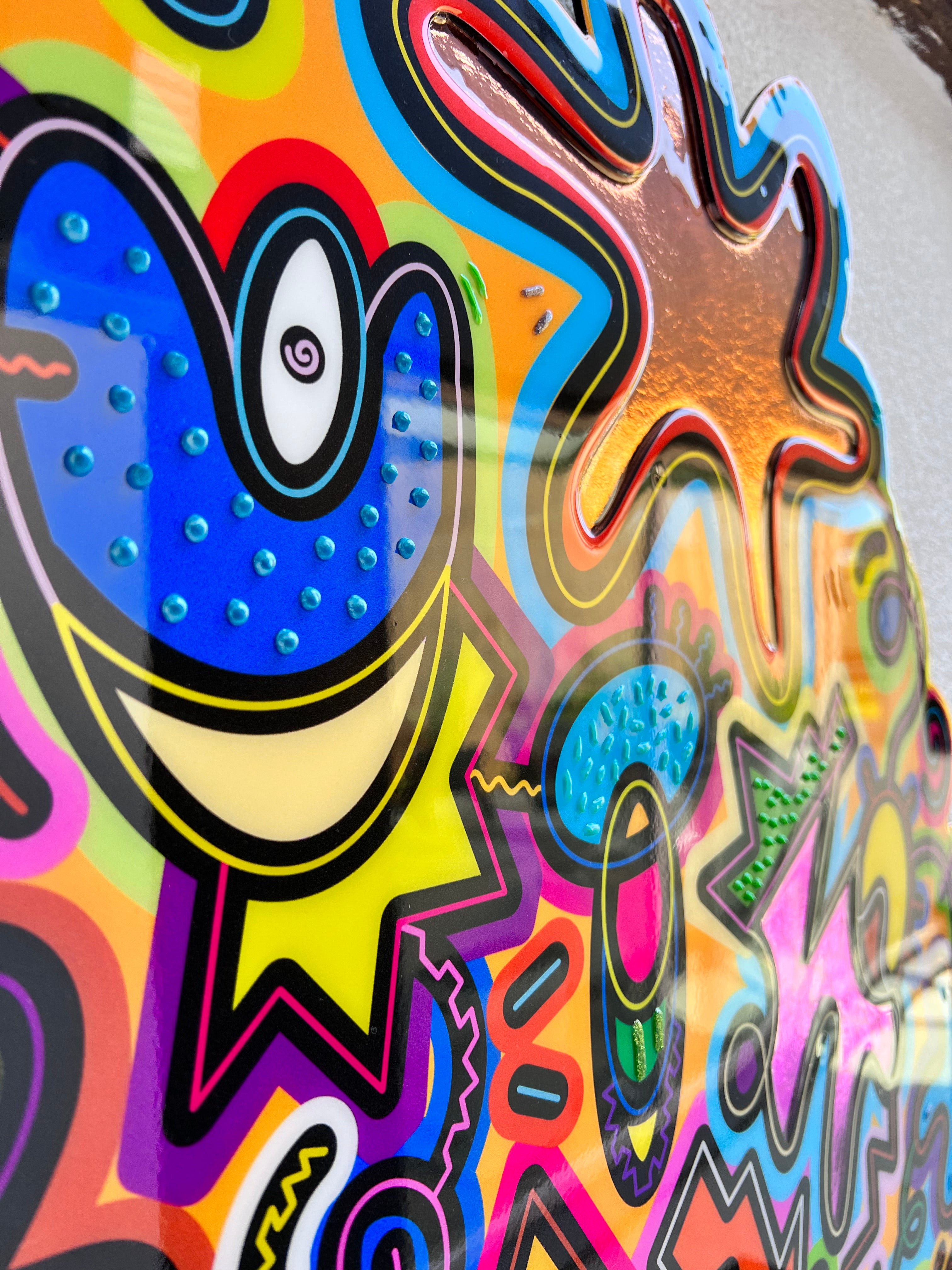 tableau pop art deco intérieure interior expo peintre belge artiste belge decoration original peinture Keith haring peps good vibes decoratie belgique Bruxelles Brussel print gallery popart epoxy résine resin contemporain contemporary abstract abstrait kunst kunstenaar belg Belgium Belgian artist design galerie galerij