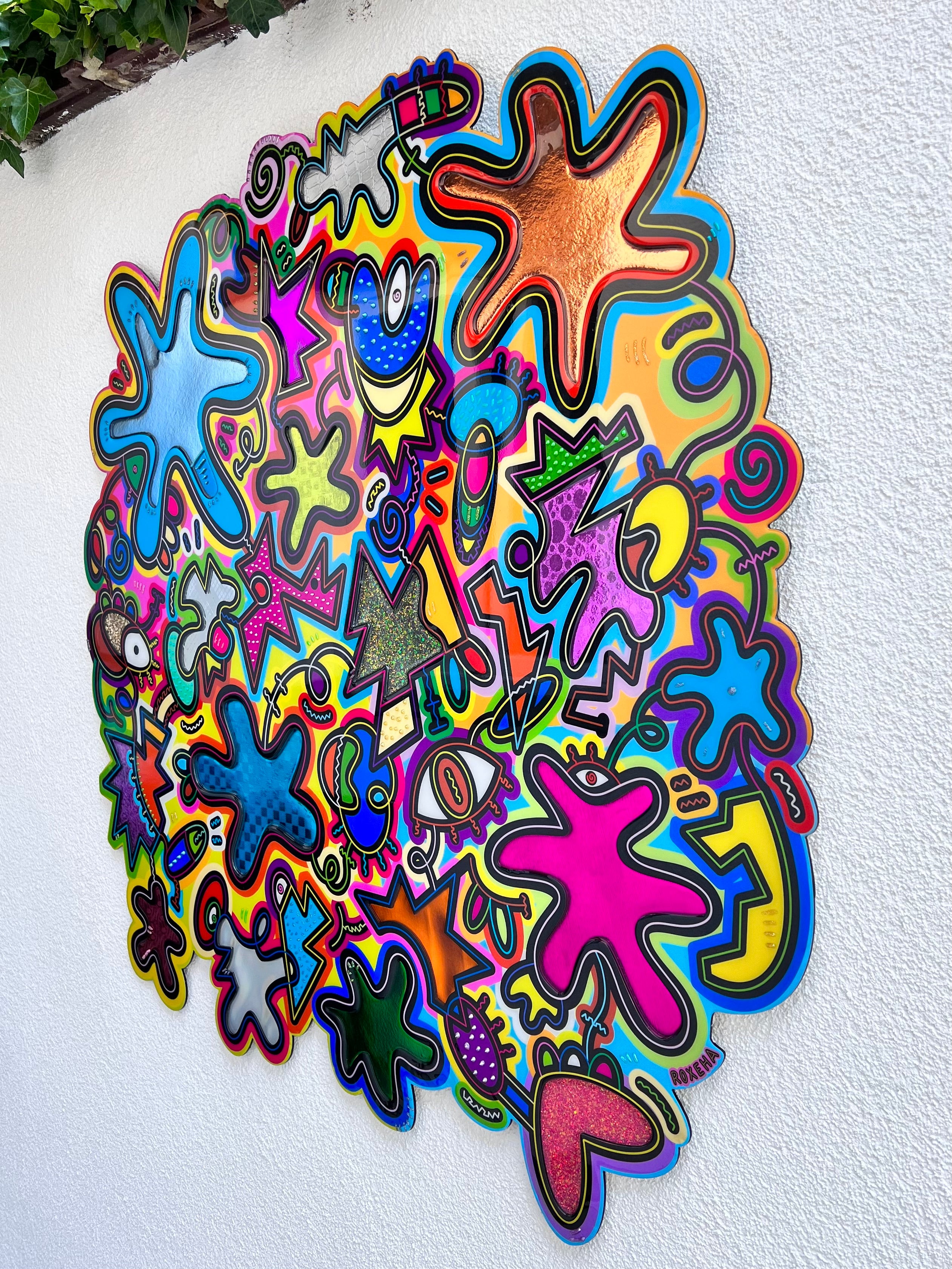 tableau pop art deco intérieure interior expo peintre belge artiste belge decoration original peinture Keith haring peps good vibes decoratie belgique Bruxelles Brussel print gallery popart epoxy résine resin contemporain contemporary abstract abstrait kunst kunstenaar belg Belgium Belgian artist design galerie galerij