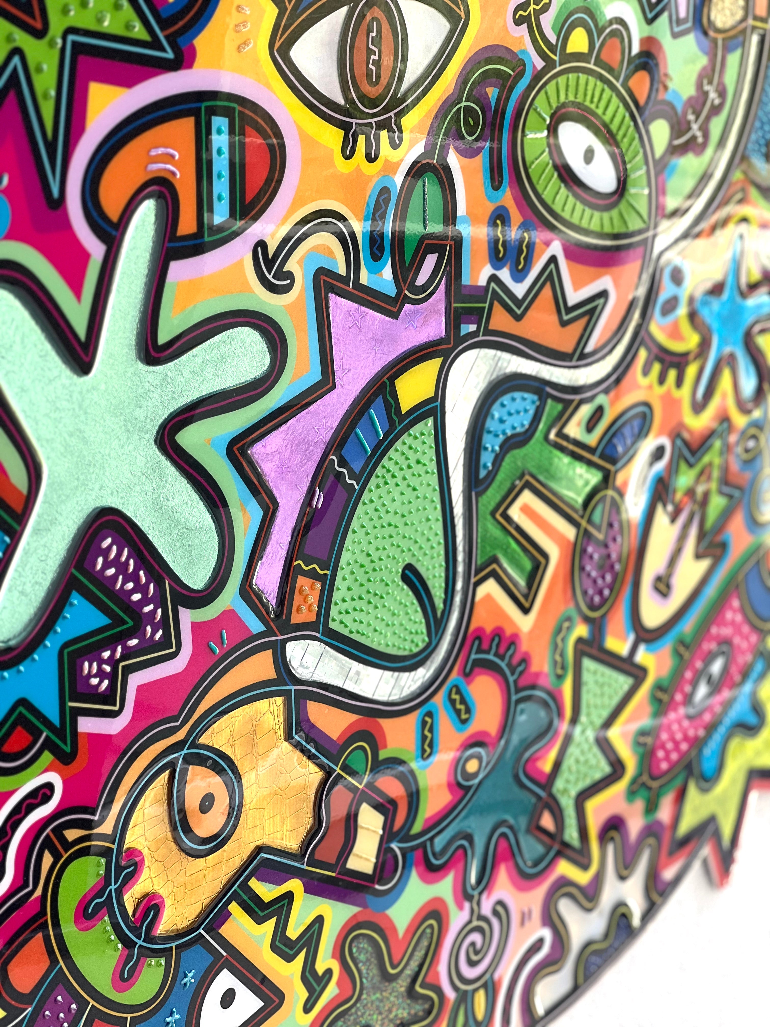 tableau pop art deco intérieure interior expo peintre belge artiste belge decoration original peinture Keith haring peps good vibes decoratie belgique Bruxelles Brussel print gallery popart epoxy résine resin contemporain contemporary abstract abstrait kunst kunstenaar belg Belgium Belgian artist design galerie galerij