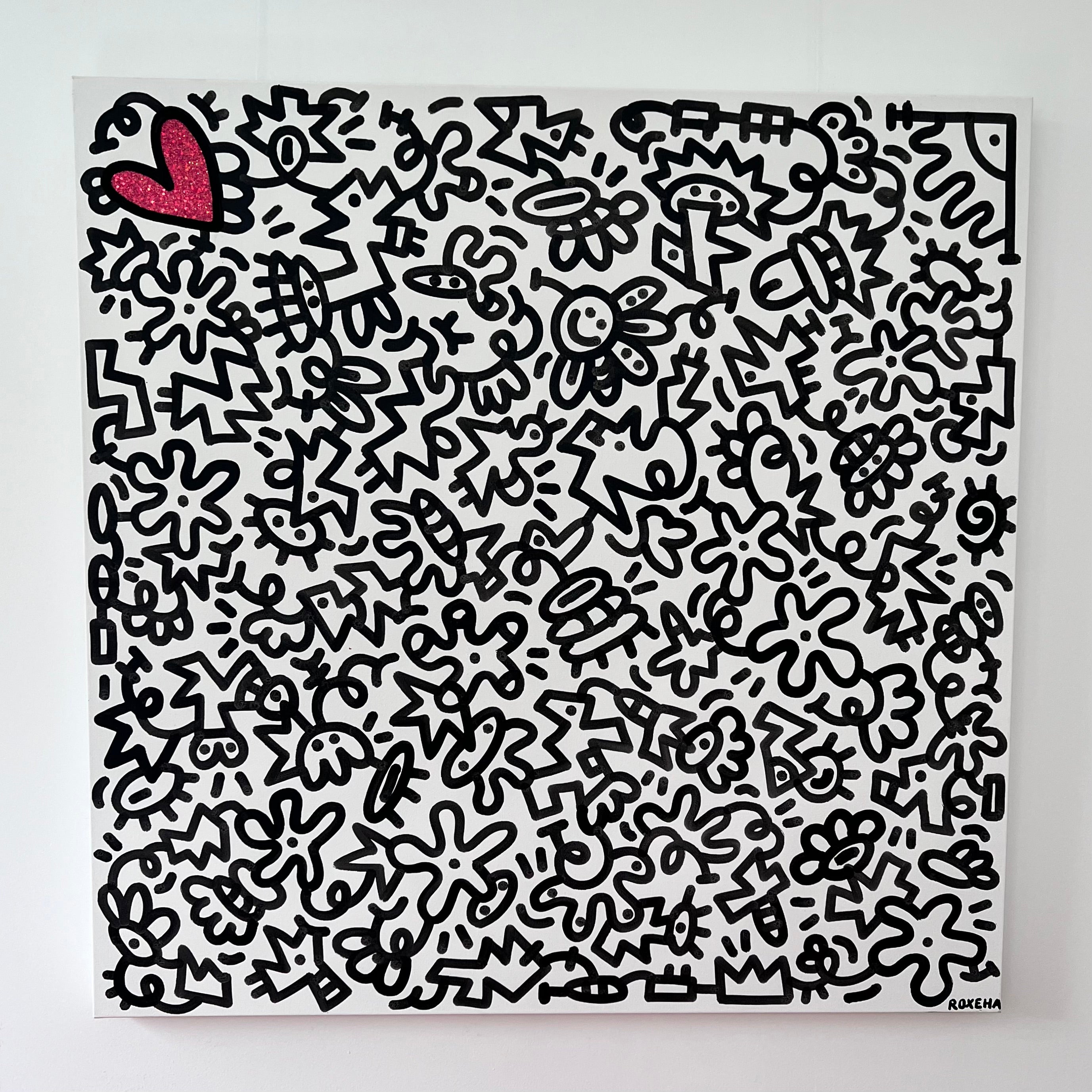 tableau pop art deco intérieure interior expo peintre belge artiste belge decoration original peinture Keith haring peps good vibes decoratie belgique Bruxelles Brussel print gallery popart epoxy résine resin contemporain contemporary abstract abstrait kunst kunstenaar belg Belgium Belgian artist design galerie galerij