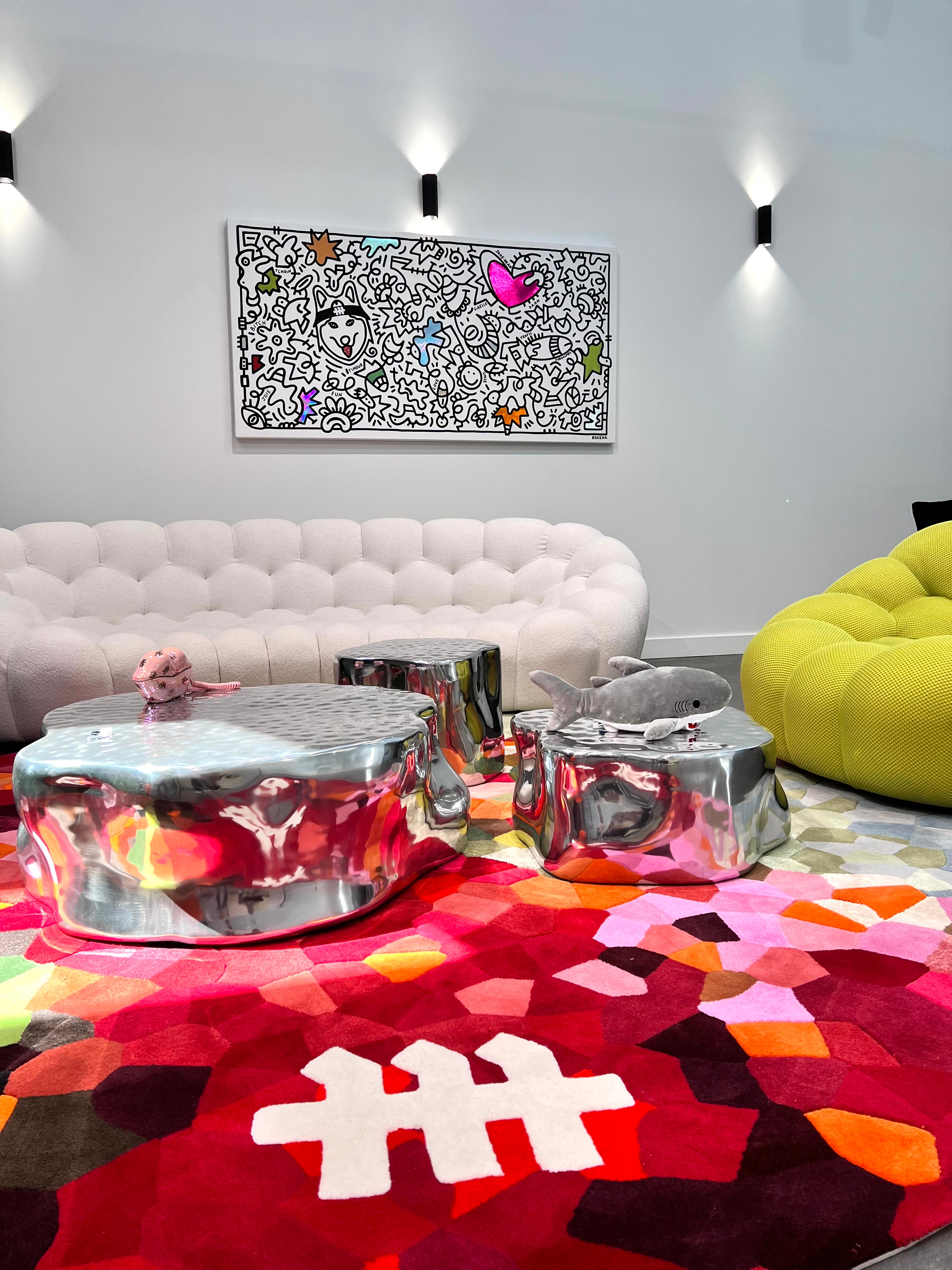 tableau pop art deco intérieure interior expo peintre belge artiste belge decoration original peinture Keith haring peps good vibes decoratie belgique Bruxelles Brussel print gallery popart epoxy résine resin contemporain contemporary abstract abstrait kunst kunstenaar belg Belgium Belgian artist design galerie galerij Knokke le Zoute Martine cosmetics Gaelle Garcia Diaz tchoin