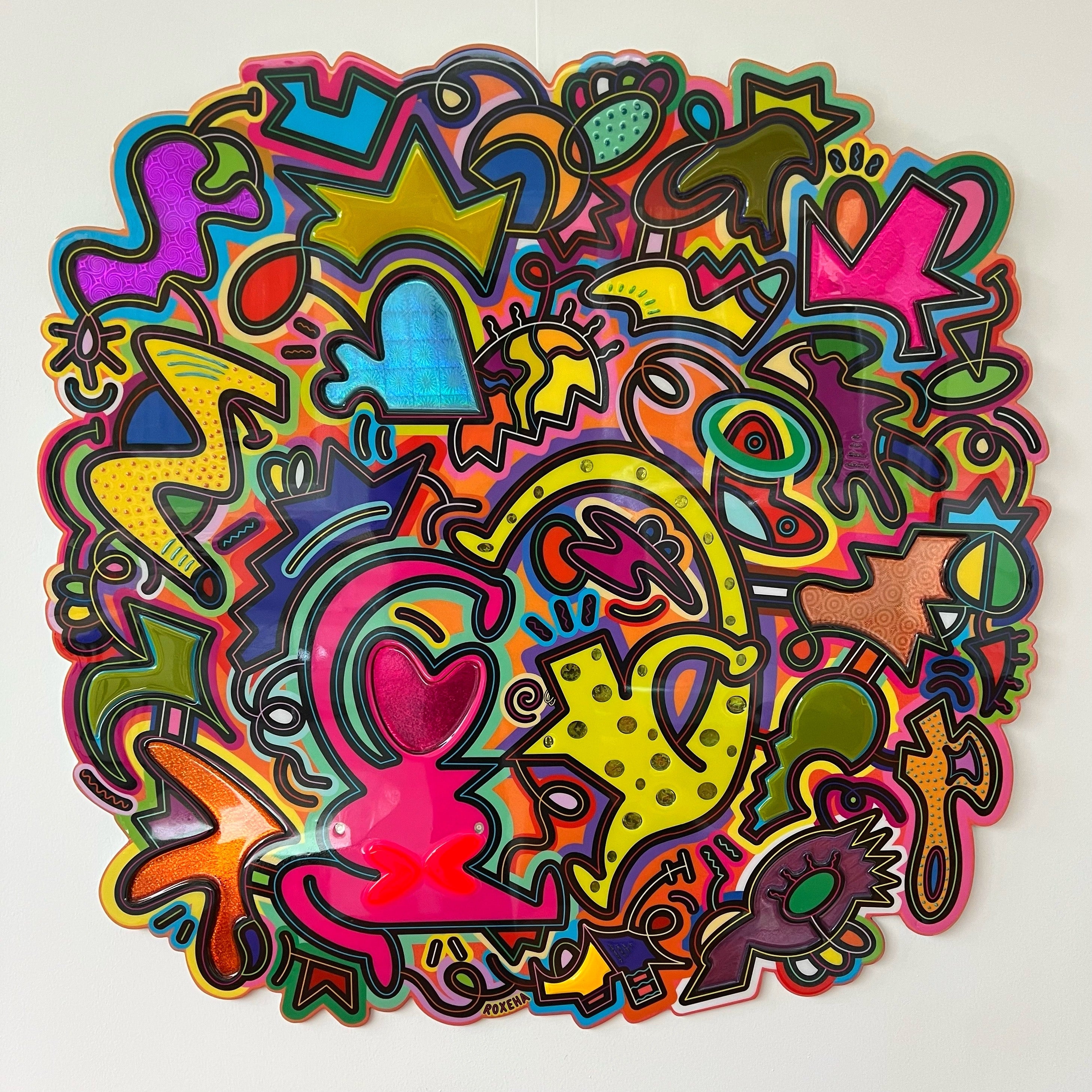 tableau pop art deco intérieure interior expo peintre belge artiste belge decoration original peinture Keith haring peps good vibes decoratie belgique Bruxelles Brussel print gallery popart epoxy résine resin contemporain contemporary abstract abstrait kunst kunstenaar belg Belgium Belgian artist design galerie galerij