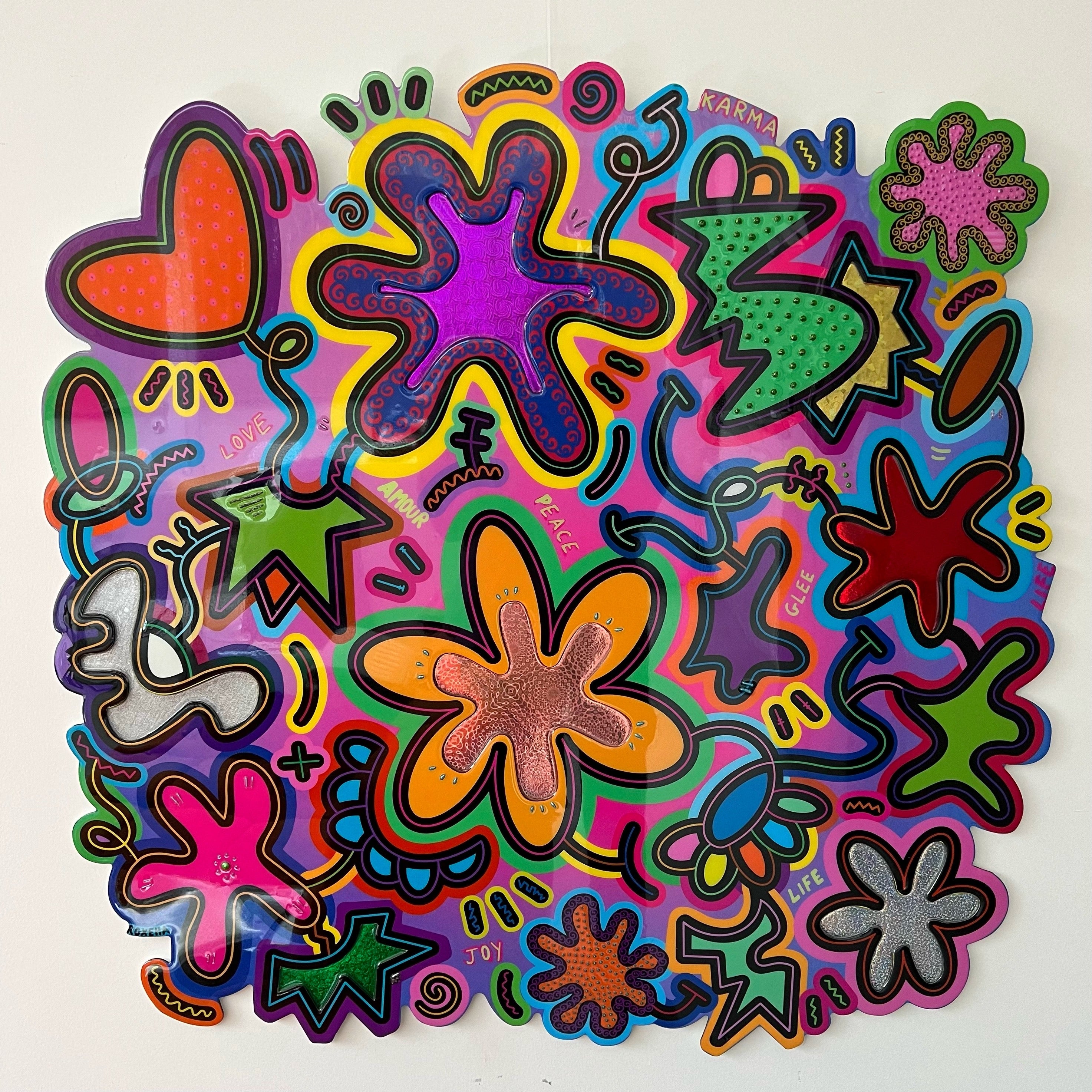tableau pop art deco intérieure interior expo peintre belge artiste belge decoration original peinture Keith haring peps good vibes decoratie belgique Bruxelles Brussel print gallery popart epoxy résine resin contemporain contemporary abstract abstrait kunst kunstenaar belg Belgium Belgian artist design galerie galerij