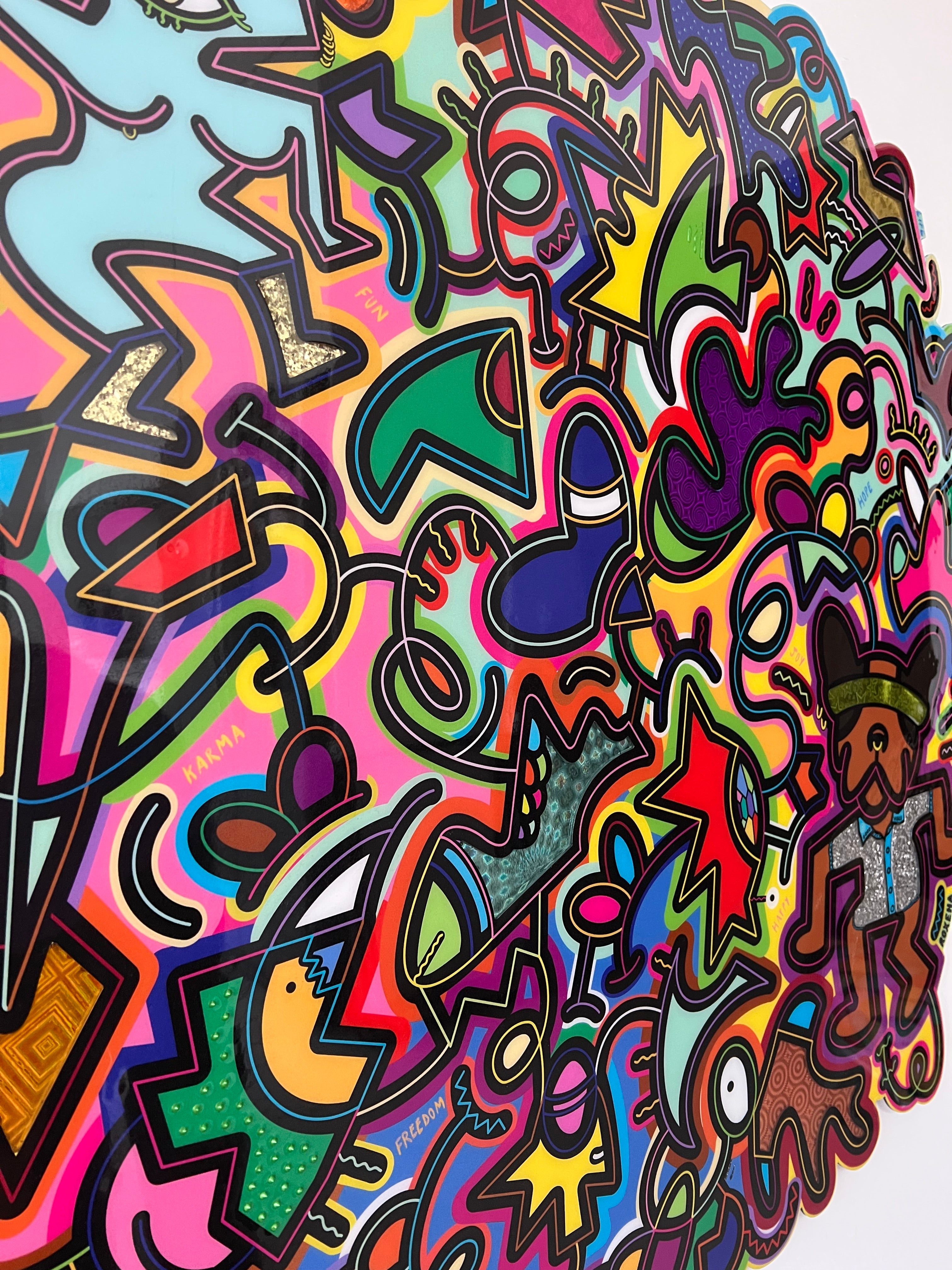 tableau pop art deco intérieure interior expo peintre belge artiste belge decoration original peinture Keith haring peps good vibes decoratie belgique Bruxelles Brussel print gallery popart epoxy résine resin contemporain contemporary abstract abstrait kunst kunstenaar belg Belgium Belgian artist design galerie galerij