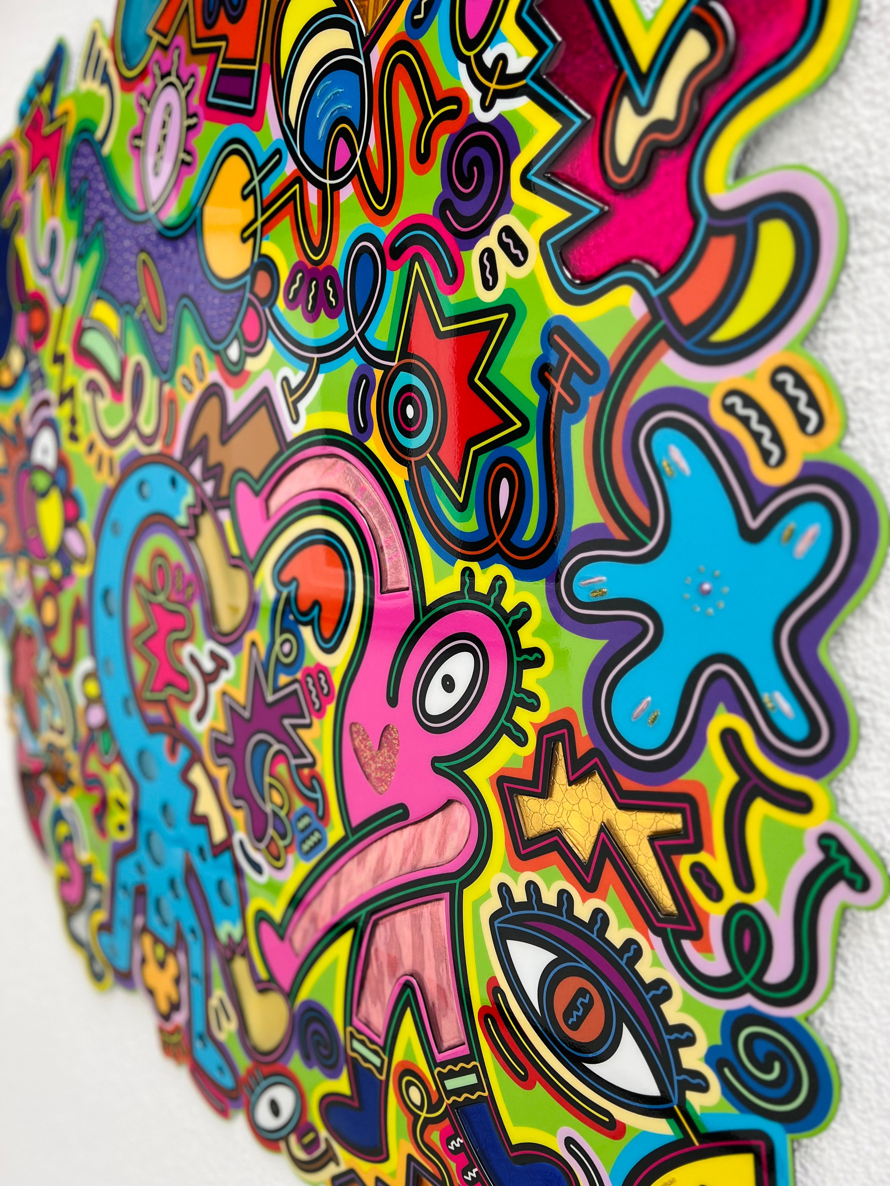 tableau pop art deco intérieure interior expo peintre belge artiste belge decoration original peinture Keith haring peps good vibes decoratie belgique Bruxelles Brussel print gallery popart epoxy résine resin contemporain contemporary abstract abstrait kunst kunstenaar belg Belgium Belgian artist design galerie galerij
