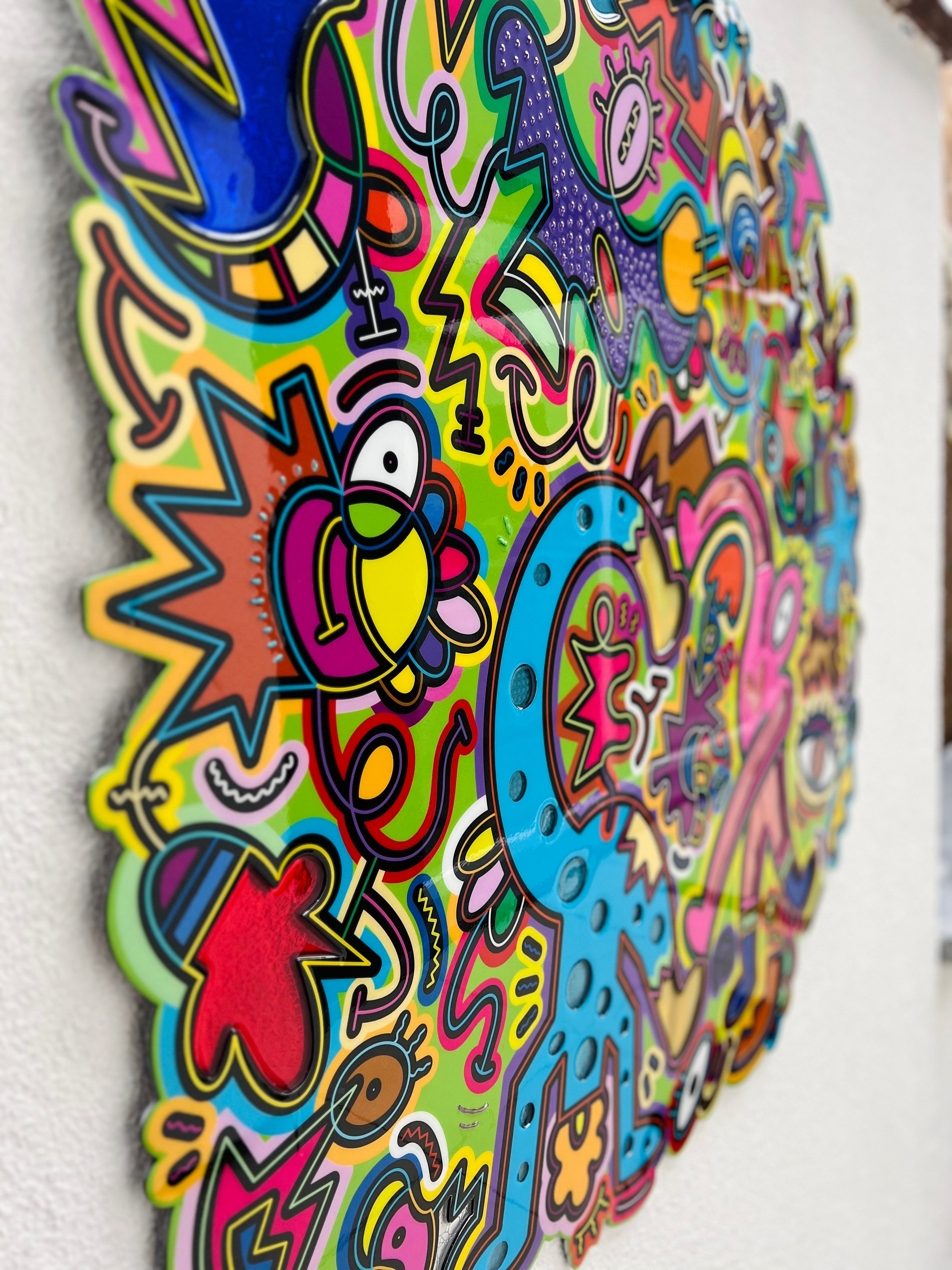 tableau pop art deco intérieure interior expo peintre belge artiste belge decoration original peinture Keith haring peps good vibes decoratie belgique Bruxelles Brussel print gallery popart epoxy résine resin contemporain contemporary abstract abstrait kunst kunstenaar belg Belgium Belgian artist design galerie galerij