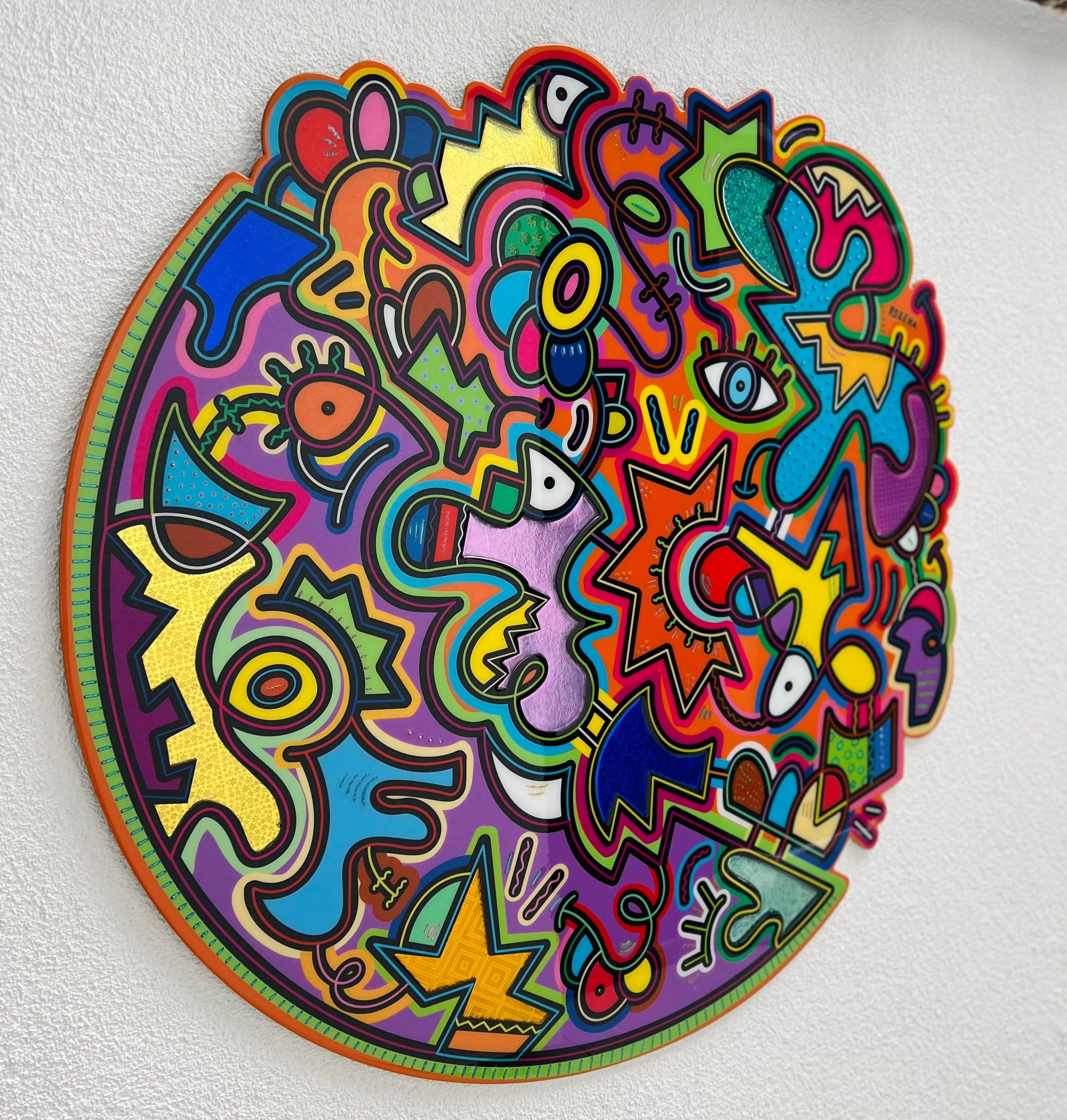 tableau pop art deco intérieure interior expo peintre belge artiste belge decoration original peinture Keith haring peps good vibes decoratie belgique Bruxelles Brussel print gallery popart epoxy résine resin contemporain contemporary abstract abstrait kunst kunstenaar belg Belgium Belgian artist design galerie galerij