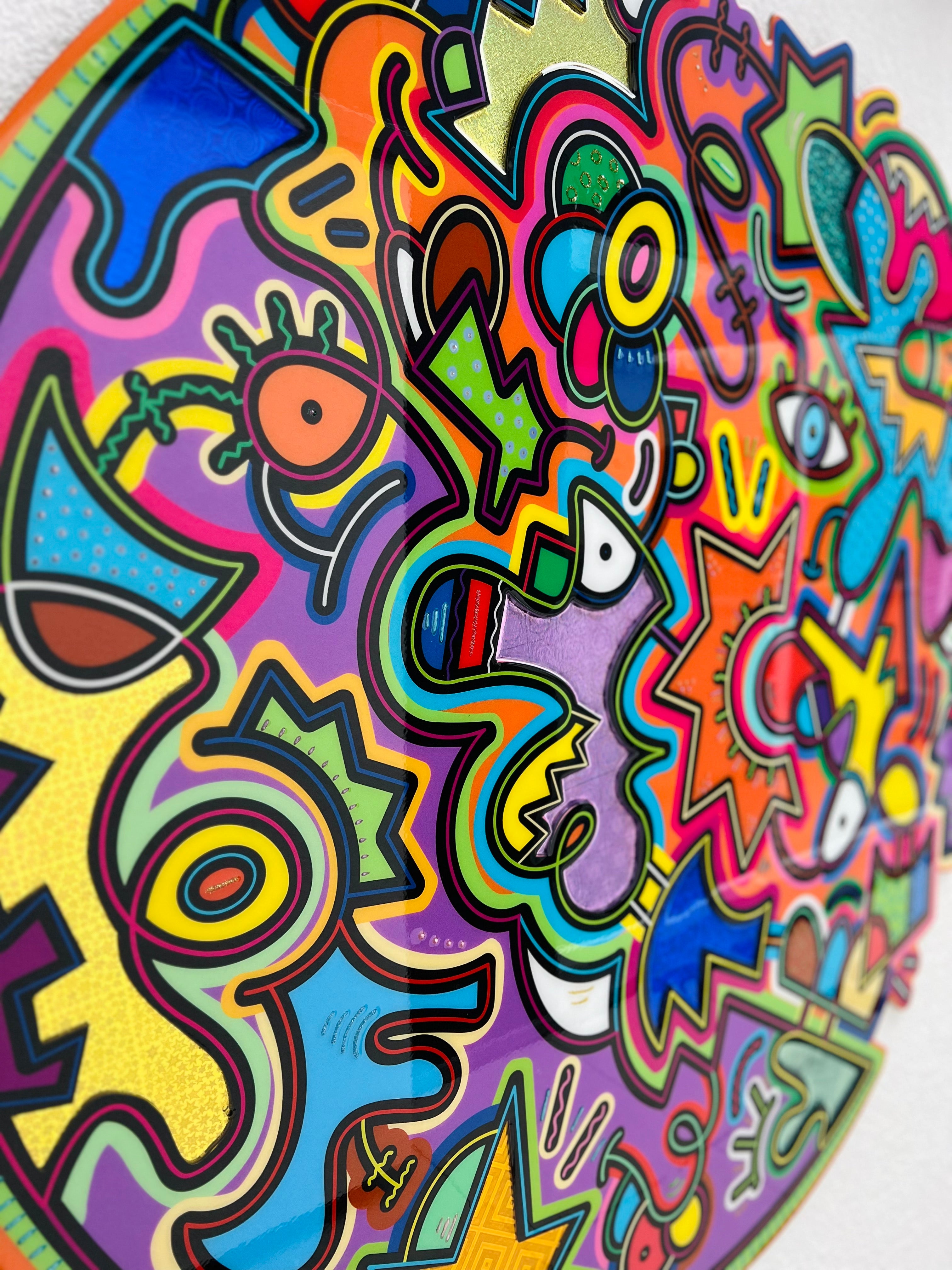 tableau pop art deco intérieure interior expo peintre belge artiste belge decoration original peinture Keith haring peps good vibes decoratie belgique Bruxelles Brussel print gallery popart epoxy résine resin contemporain contemporary abstract abstrait kunst kunstenaar belg Belgium Belgian artist design galerie galerij