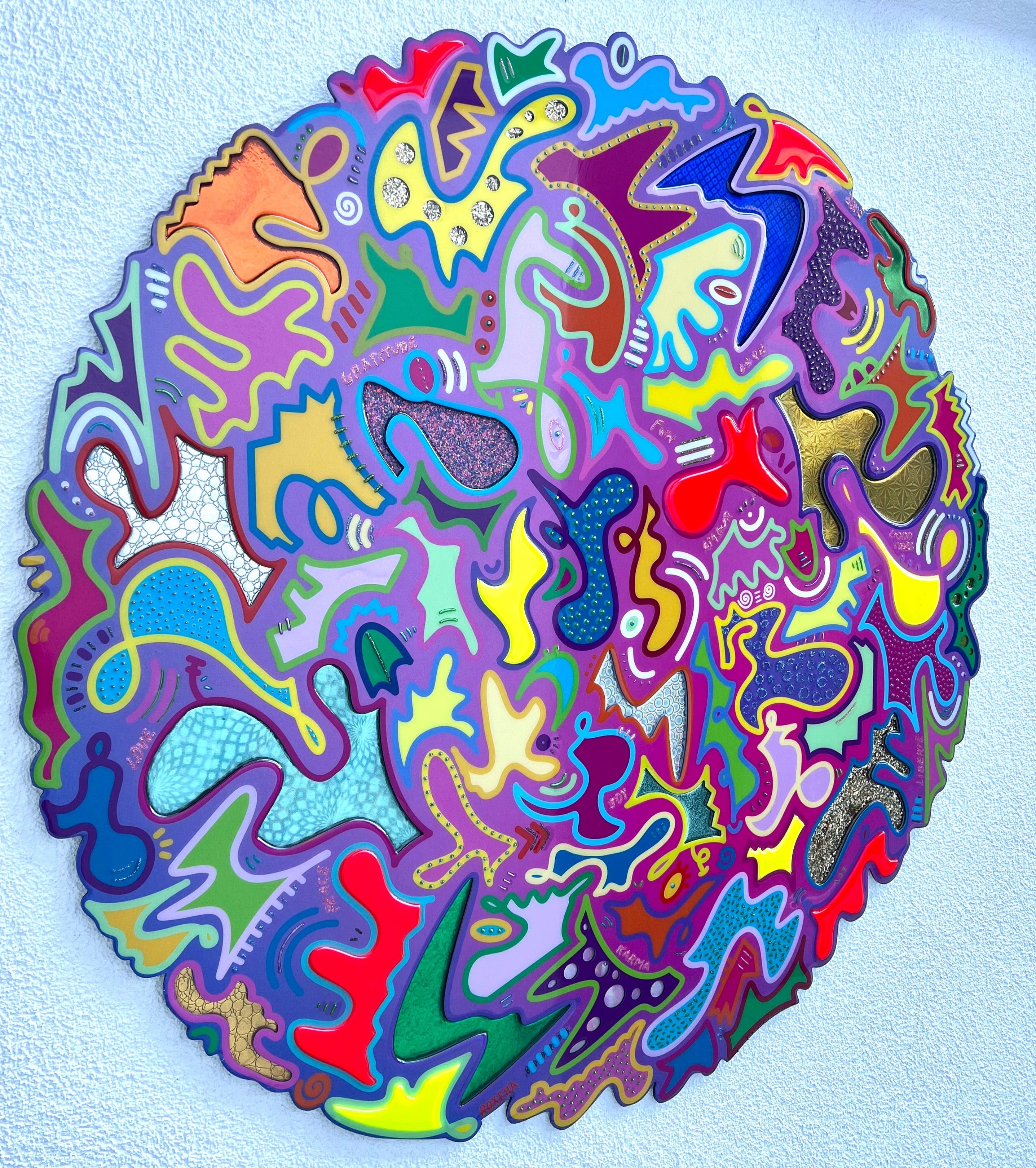 tableau pop art deco intérieure interior expo peintre belge artiste belge decoration original peinture Keith haring peps good vibes decoratie belgique Bruxelles Brussel print gallery popart epoxy résine resin contemporain contemporary abstract abstrait kunst kunstenaar belg Belgium Belgian artist design galerie galerij