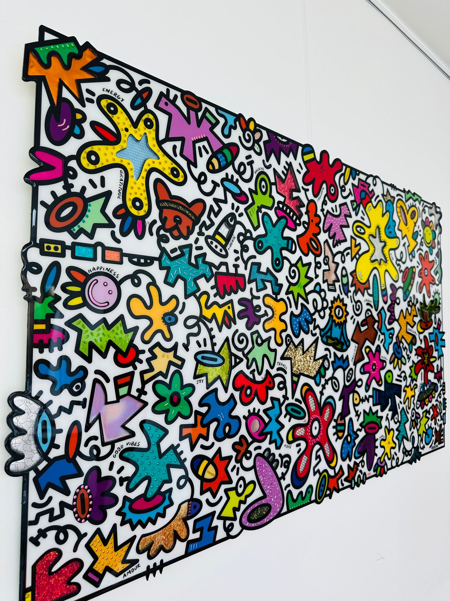 tableau pop art deco intérieure interior expo peintre belge artiste belge decoration original peinture Keith haring peps good vibes decoratie belgique Bruxelles Brussel print gallery popart epoxy résine resin contemporain contemporary abstract abstrait kunst kunstenaar belg Belgium Belgian artist design galerie galerij affordable art fair Brussels aaf doodle frenchie French bulldog