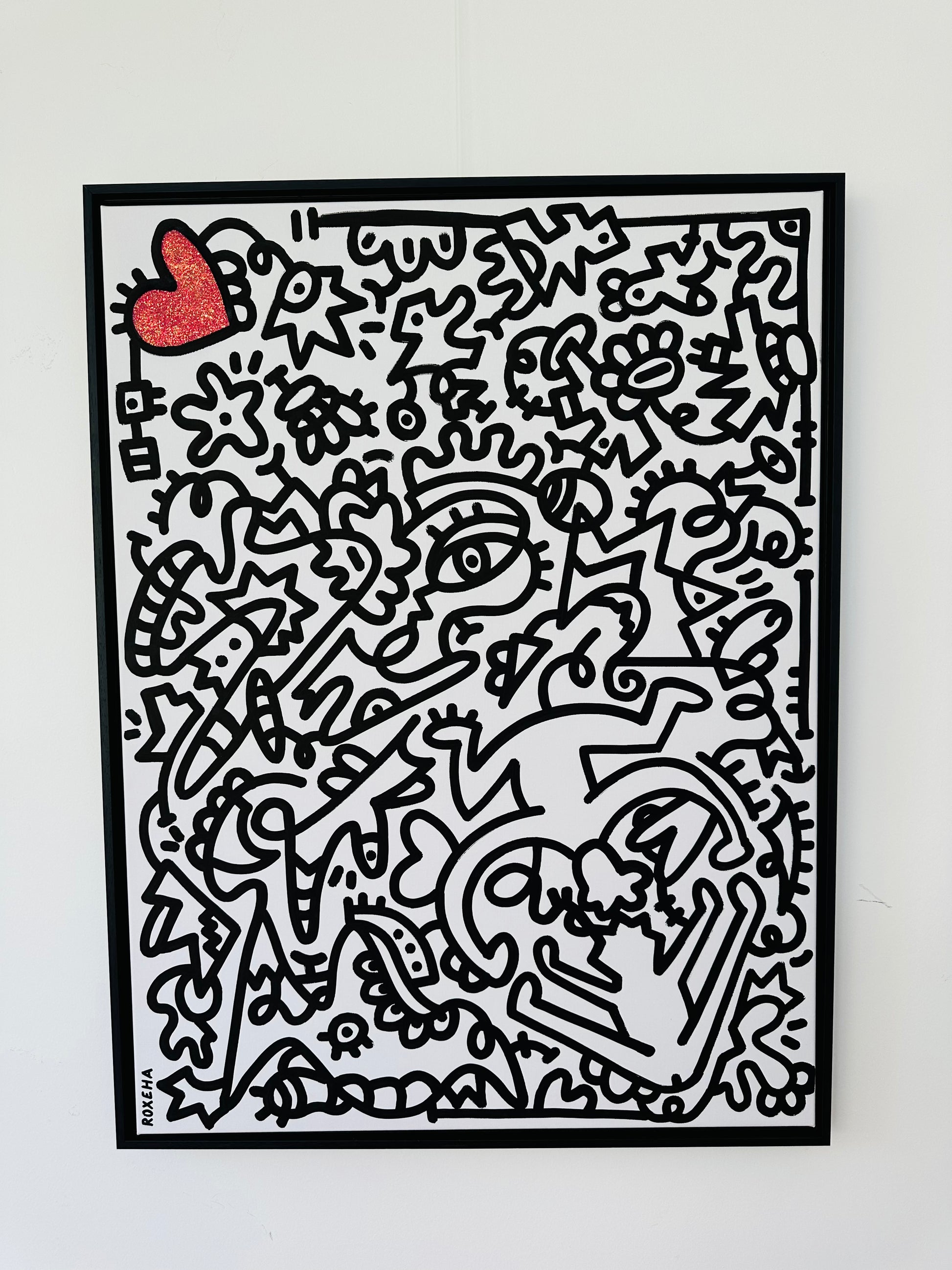 tableau pop art deco intérieure interior expo peintre belge artiste belge decoration original peinture Keith haring peps good vibes decoratie belgique Bruxelles Brussel print gallery popart epoxy résine resin contemporain contemporary abstract abstrait kunst kunstenaar belg Belgium Belgian artist design galerie galerij affordable art fair Brussels aaf doodle frenchie French bulldog