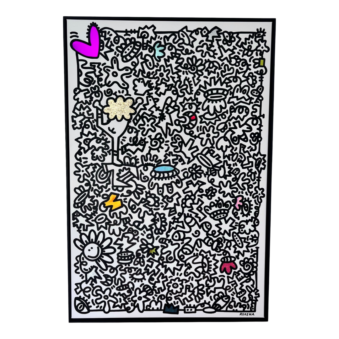 tableau pop art deco intérieure interior expo peintre belge artiste belge decoration original peinture Keith haring peps good vibes decoratie belgique Bruxelles Brussel print gallery popart epoxy résine resin contemporain contemporary abstract abstrait kunst kunstenaar belg Belgium Belgian artist design galerie galerij