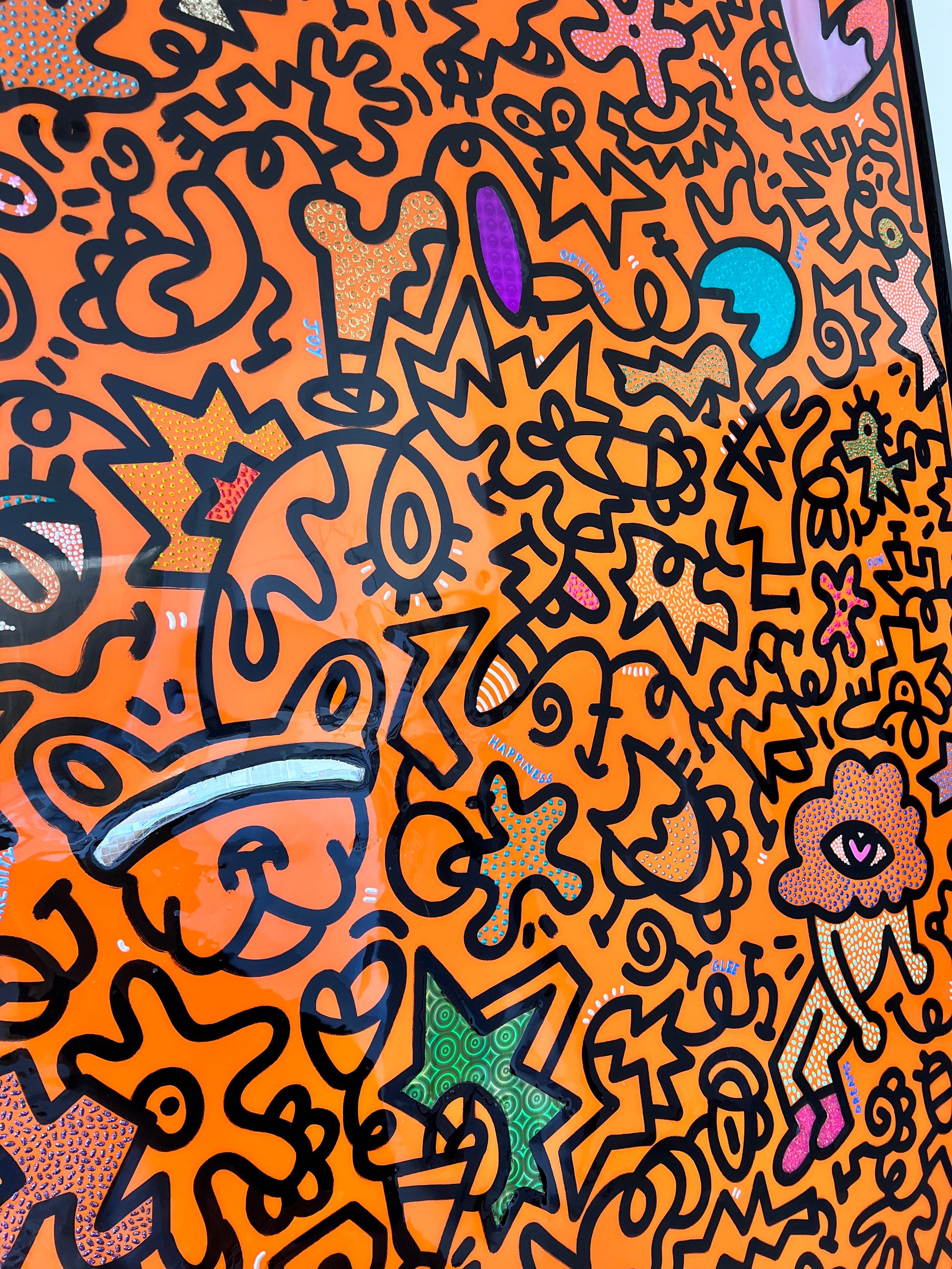 tableau pop art deco intérieure interior expo peintre belge artiste belge decoration original peinture Keith haring peps good vibes decoratie belgique Bruxelles Brussel print gallery popart epoxy résine resin contemporain contemporary abstract abstrait kunst kunstenaar belg Belgium Belgian artist design galerie galerij affordable art fair Brussels aaf doodle