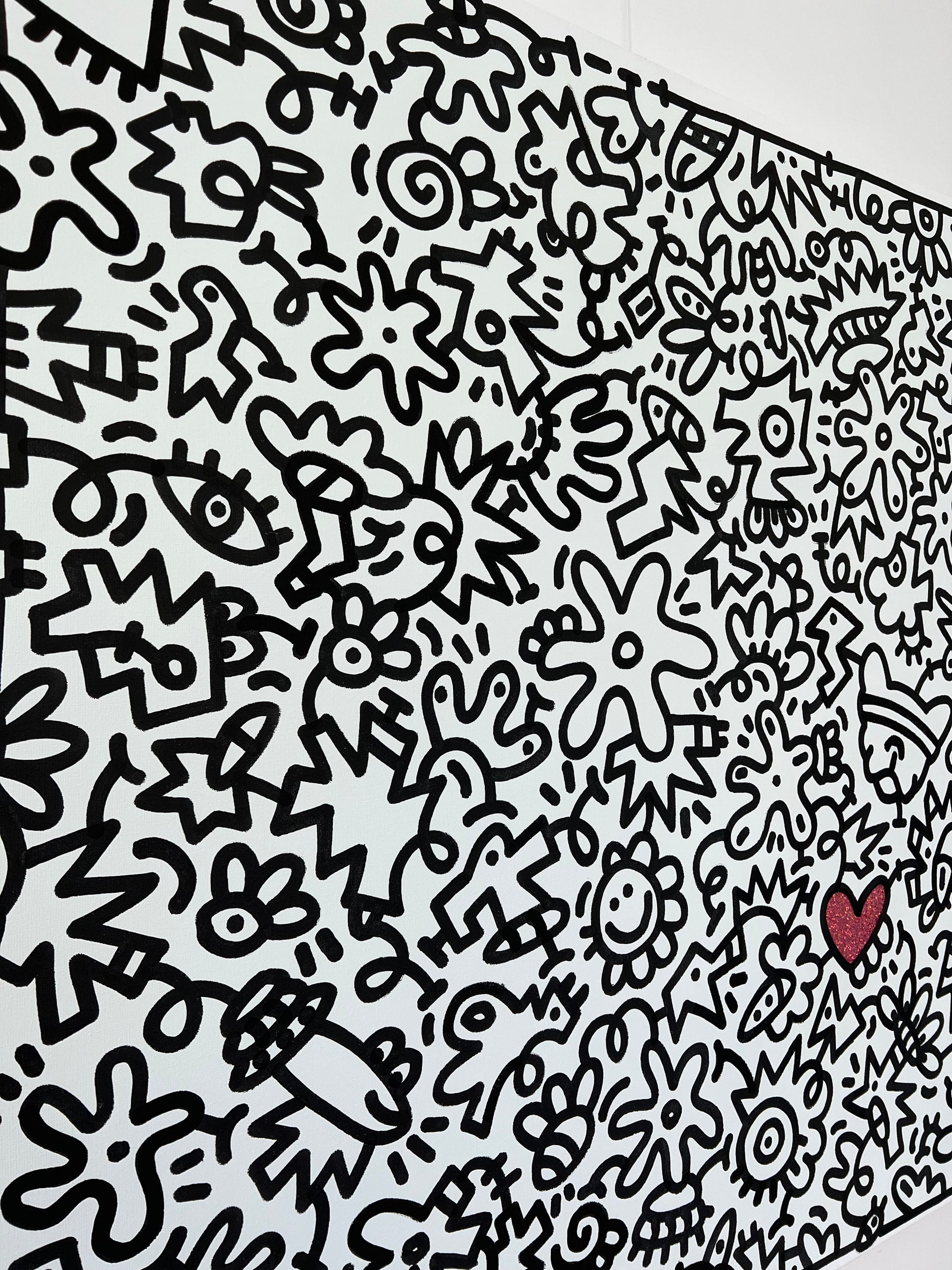 tableau pop art deco intérieure interior expo peintre belge artiste belge decoration original peinture Keith haring peps good vibes decoratie belgique Bruxelles Brussel print gallery popart epoxy résine resin contemporain contemporary abstract abstrait kunst kunstenaar belg Belgium Belgian artist design galerie galerij affordable art fair Brussels aaf doodle