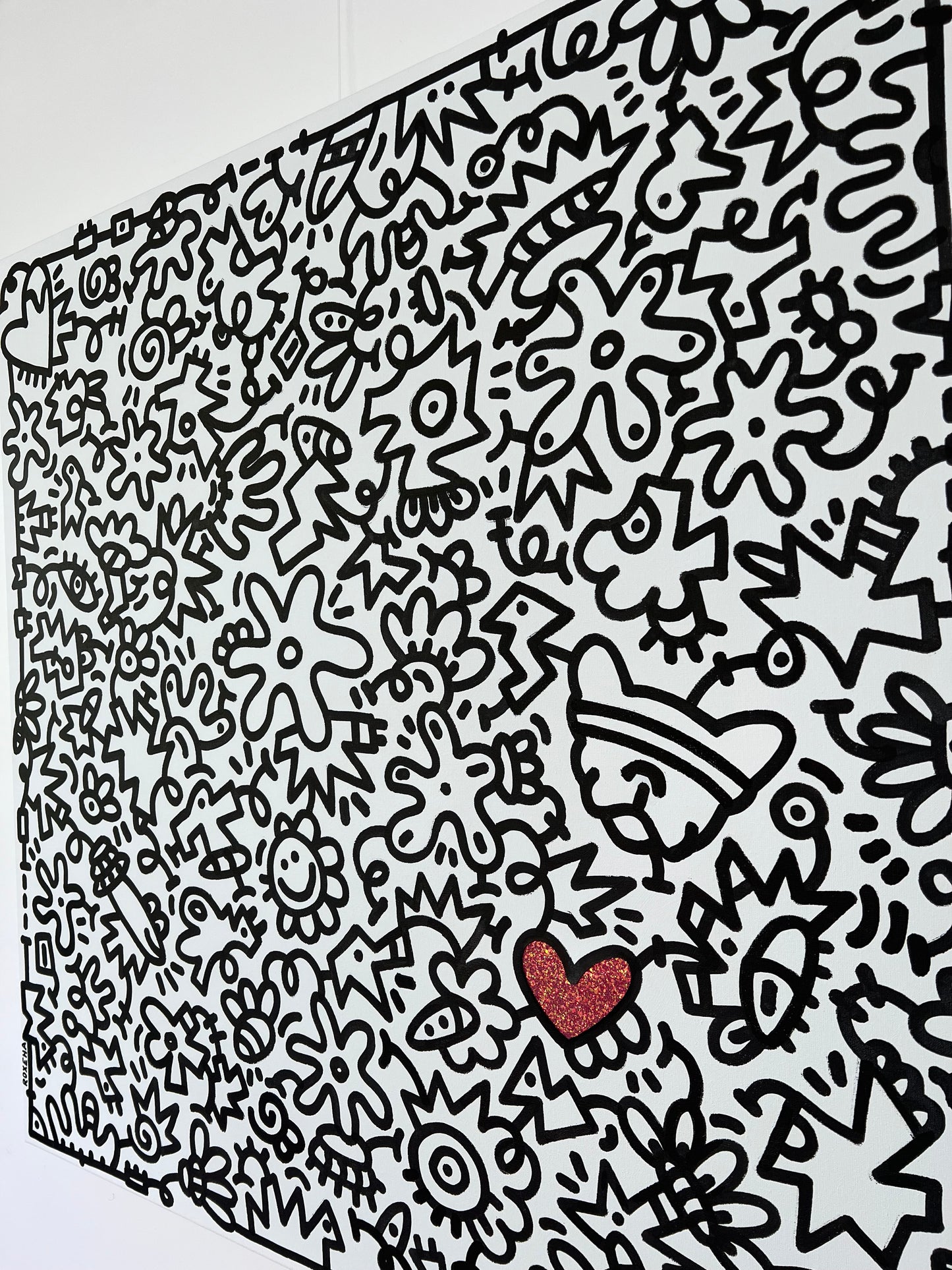 tableau pop art deco intérieure interior expo peintre belge artiste belge decoration original peinture Keith haring peps good vibes decoratie belgique Bruxelles Brussel print gallery popart epoxy résine resin contemporain contemporary abstract abstrait kunst kunstenaar belg Belgium Belgian artist design galerie galerij affordable art fair Brussels aaf doodle