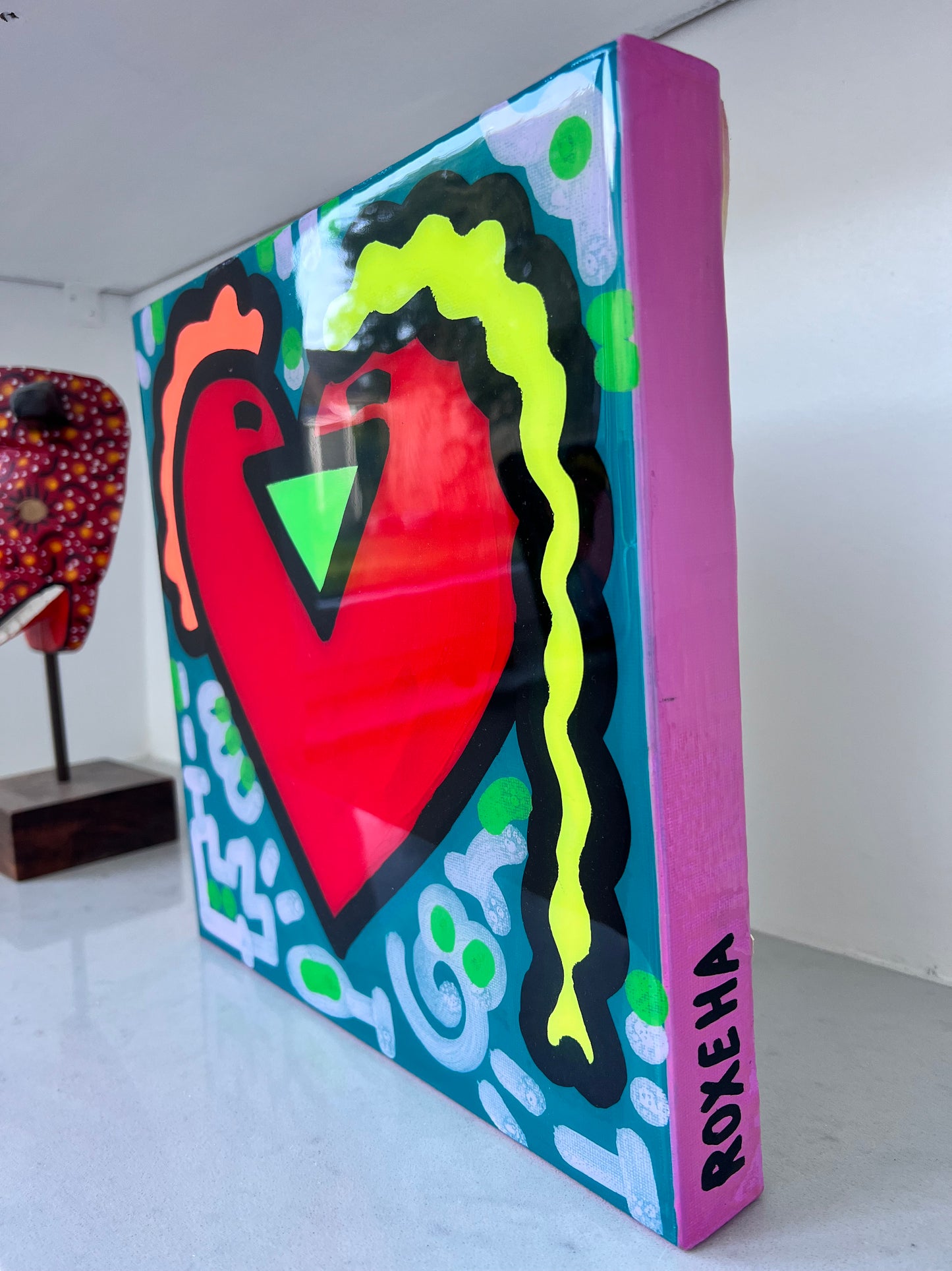tableau pop art deco intérieure interior expo peintre belge artiste belge decoration original peinture Keith haring peps good vibes decoratie belgique Bruxelles Brussel print gallery popart epoxy résine resin contemporain contemporary abstract abstrait kunst kunstenaar belg Belgium Belgian artist design galerie galerij affordable art fair Brussels aaf doodle frenchie French bulldog