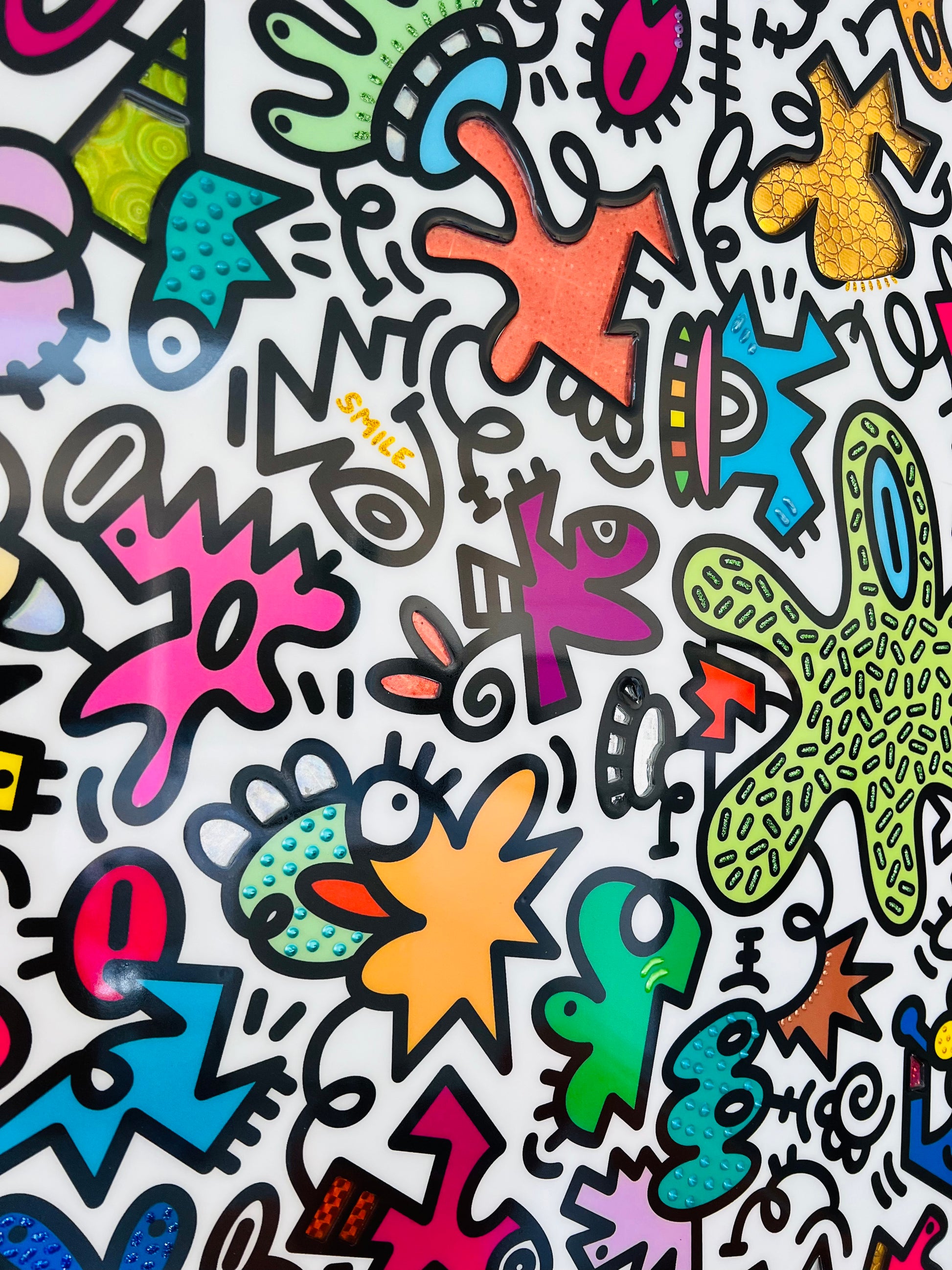 tableau pop art deco intérieure interior expo peintre belge artiste belge decoration original peinture Keith haring peps good vibes decoratie belgique Bruxelles Brussel print gallery popart epoxy résine resin contemporain contemporary abstract abstrait kunst kunstenaar belg Belgium Belgian artist design galerie galerij affordable art fair Brussels aaf doodle frenchie French bulldog