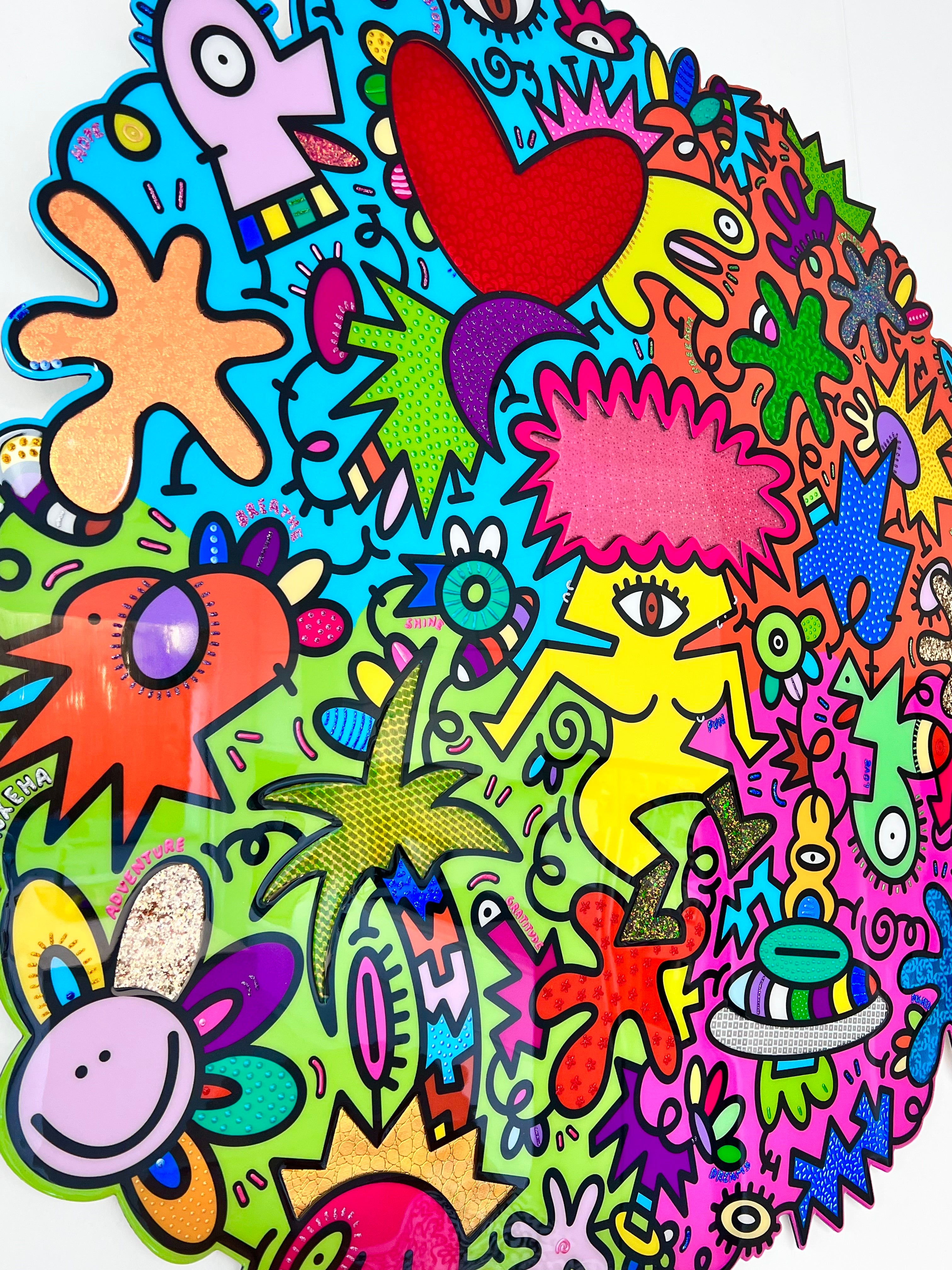 tableau pop art deco intérieure interior expo peintre belge artiste belge decoration original peinture Keith haring peps good vibes decoratie belgique Bruxelles Brussel print gallery popart epoxy résine resin contemporain contemporary abstract abstrait kunst kunstenaar belg Belgium Belgian artist design galerie galerij affordable art fair Brussels aaf doodle frenchie French bulldog