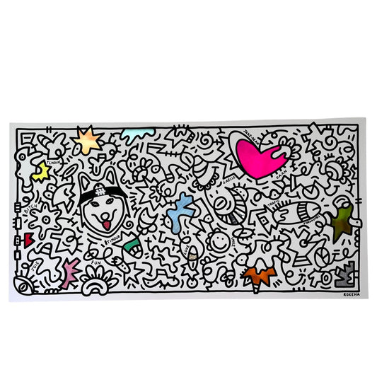 tableau pop art deco intérieure interior expo peintre belge artiste belge decoration original peinture Keith haring peps good vibes decoratie belgique Bruxelles Brussel print gallery popart epoxy résine resin contemporain contemporary abstract abstrait kunst kunstenaar belg Belgium Belgian artist design galerie galerij Martine cosmetics Gaelle Garcia Diaz influencer influenceuse marketing digital