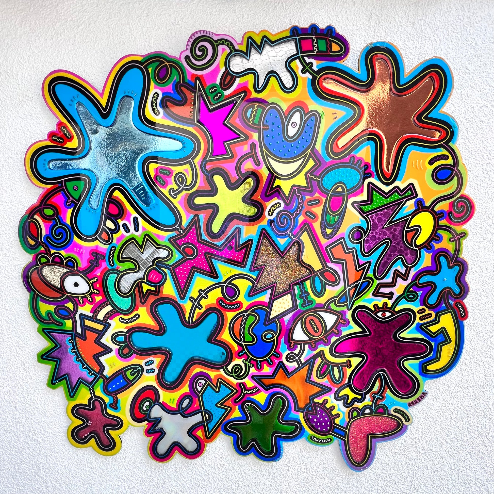 tableau pop art deco intérieure interior expo peintre belge artiste belge decoration original peinture Keith haring peps good vibes decoratie belgique Bruxelles Brussel print gallery popart epoxy résine resin contemporain contemporary abstract abstrait kunst kunstenaar belg Belgium Belgian artist design galerie galerij