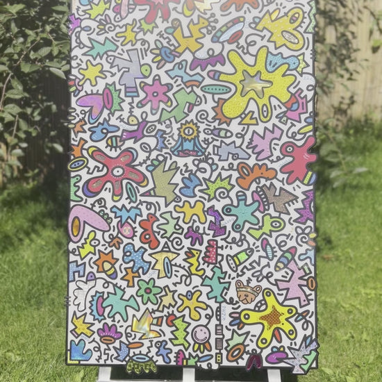 tableau pop art deco intérieure interior expo peintre belge artiste belge decoration original peinture Keith haring peps good vibes decoratie belgique Bruxelles Brussel print gallery popart epoxy résine resin contemporain contemporary abstract abstrait kunst kunstenaar belg Belgium Belgian artist design galerie galerij affordable art fair Brussels aaf doodle