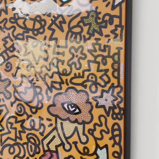 tableau pop art deco intérieure interior expo peintre belge artiste belge decoration original peinture Keith haring peps good vibes decoratie belgique Bruxelles Brussel print gallery popart epoxy résine resin contemporain contemporary abstract abstrait kunst kunstenaar belg Belgium Belgian artist design galerie galerij affordable art fair Brussels aaf doodle