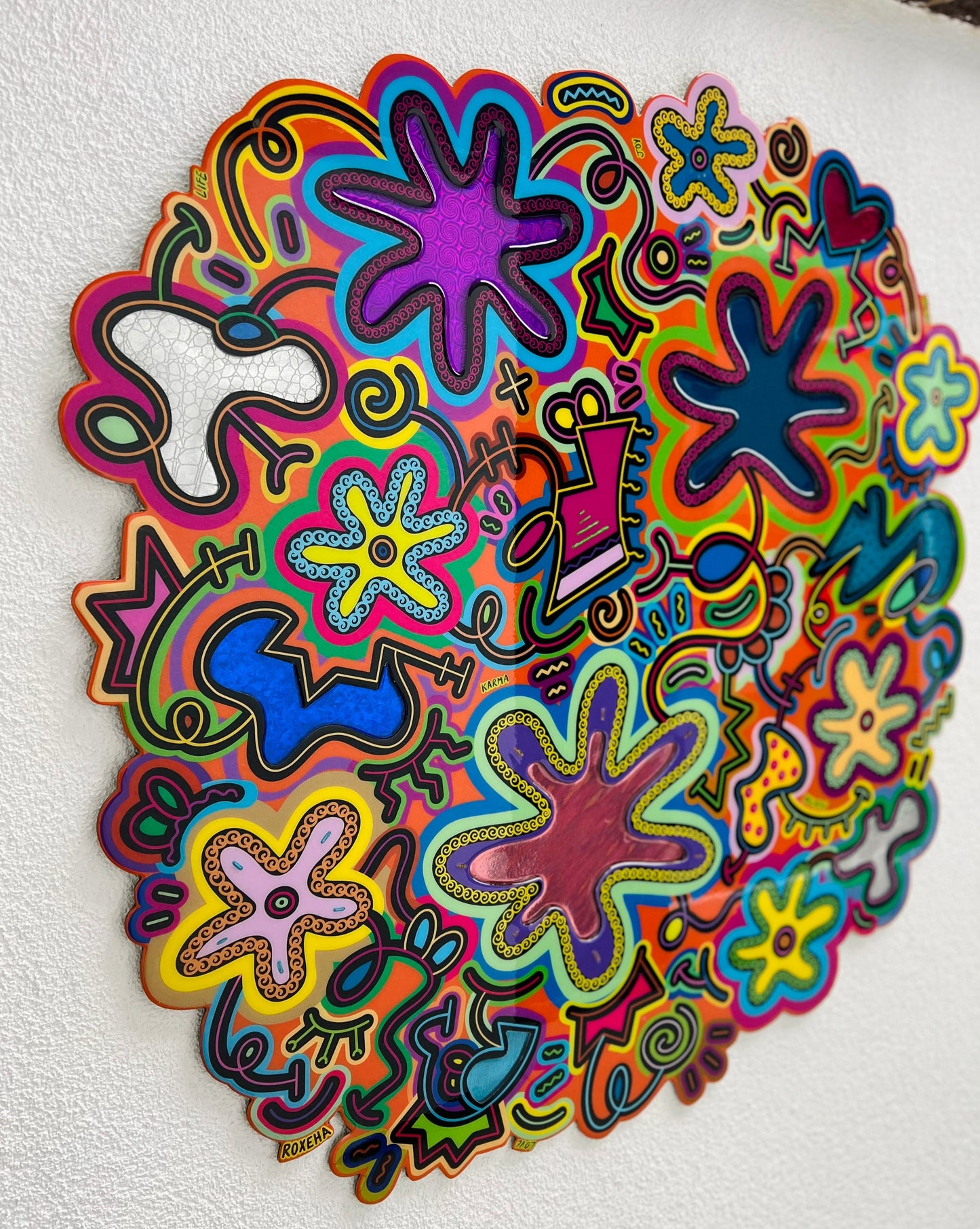 tableau pop art deco intérieure interior expo peintre belge artiste belge decoration original peinture Keith haring peps good vibes decoratie belgique Bruxelles Brussel print gallery popart epoxy résine resin contemporain contemporary abstract abstrait kunst kunstenaar belg Belgium Belgian artist design galerie galerij