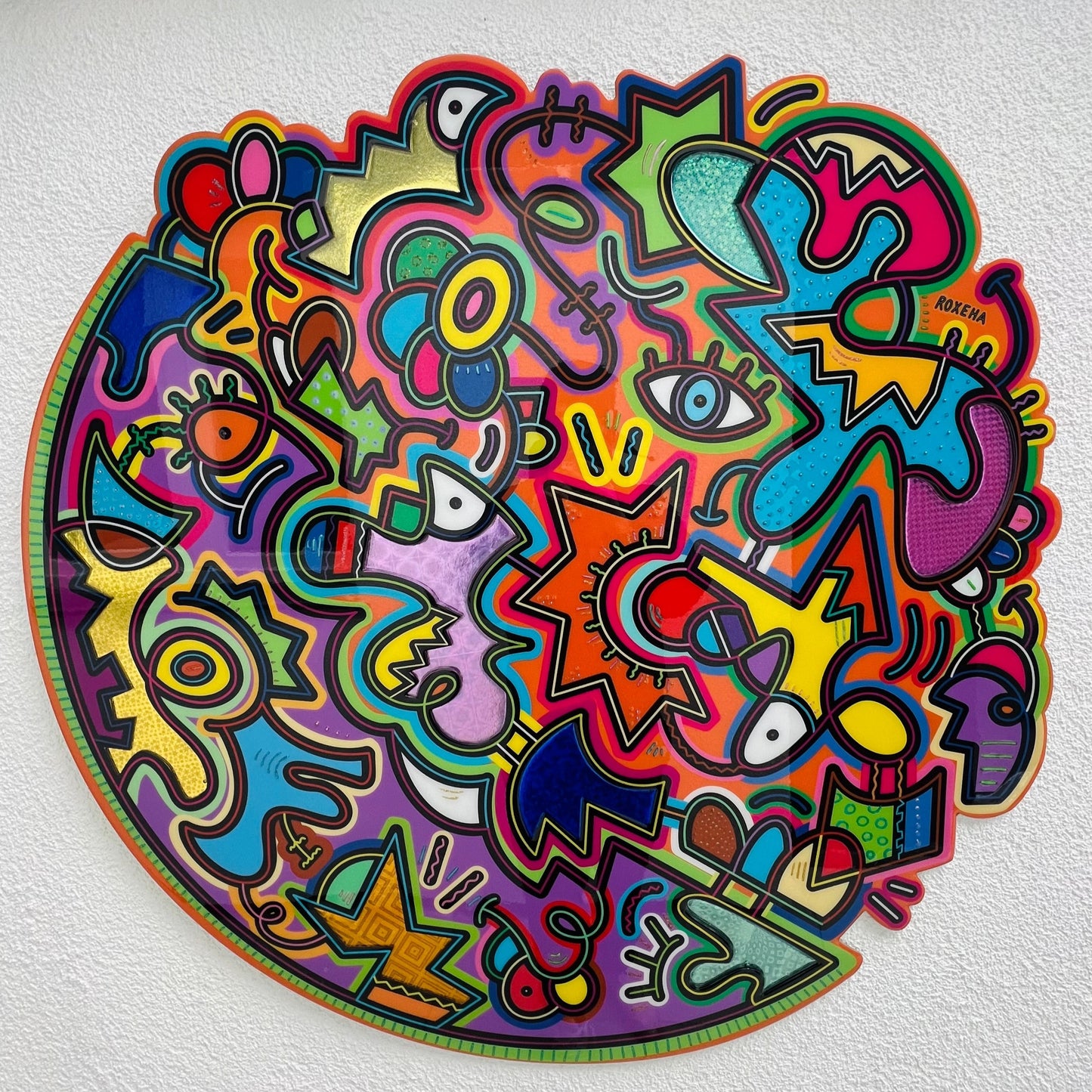 tableau pop art deco intérieure interior expo peintre belge artiste belge decoration original peinture Keith haring peps good vibes decoratie belgique Bruxelles Brussel print gallery popart epoxy résine resin contemporain contemporary abstract abstrait kunst kunstenaar belg Belgium Belgian artist design galerie galerij