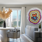 ROXEHA Tableau rond mandala pop art tableau support décoration intérieure lumière tableau salon peintre belge expo exposition artiste belge matière décoration exterieur artiste belge décoration d’extérieur jardin déco extérieure decoration exterieures artistes belges original peinture couleurs limited edition rond cool frenchie french bulldog manneken pis peace surf surfeur sea board chill wind waves cloud clouds sun sunny LOVE IS THE KEY